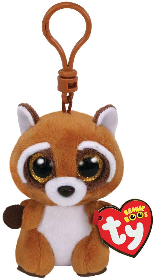 Ty Beanie Boos Rusty The Raccoon Clip - Ideal for Carrying Your Fave Toy