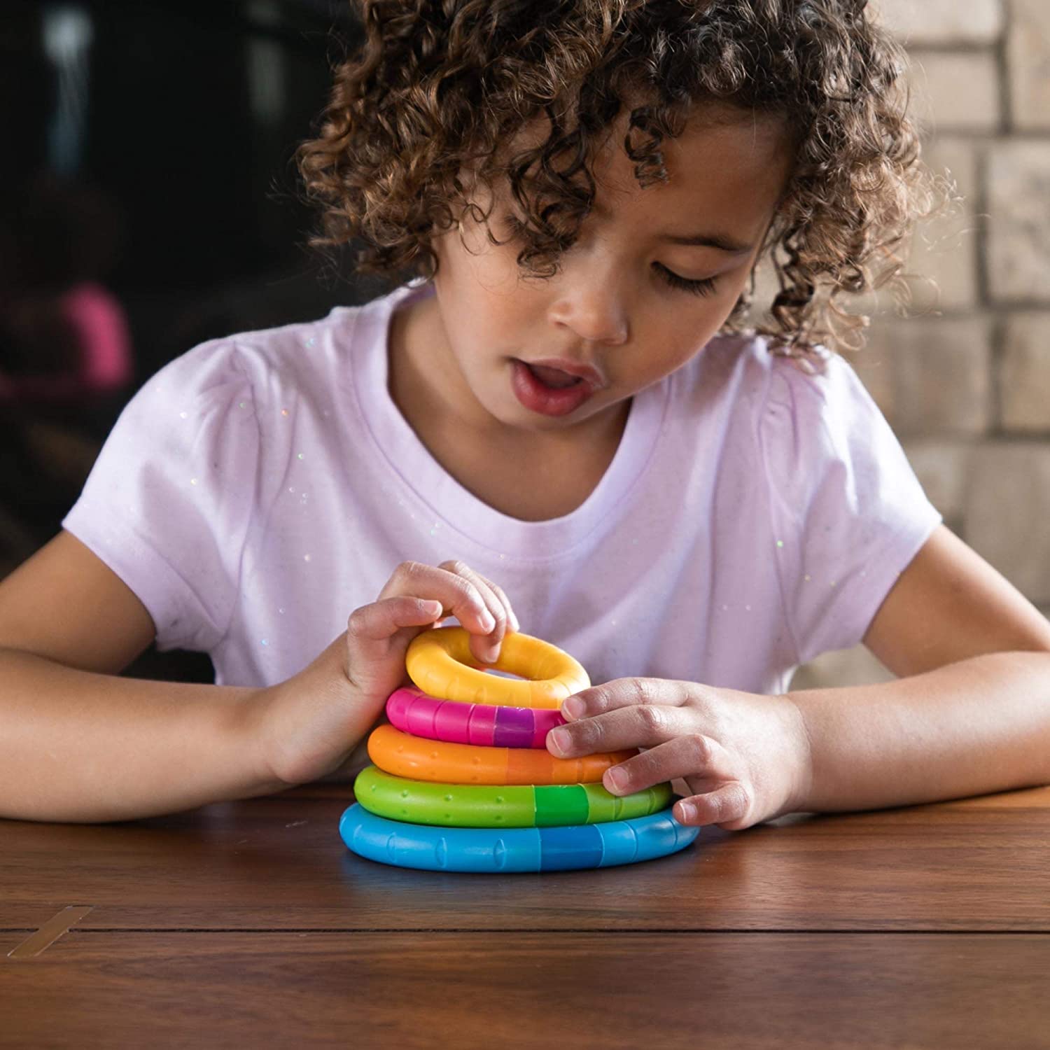 Fat Brain Toys Magnetic Tinker Rings Set of 5 for Early Learning