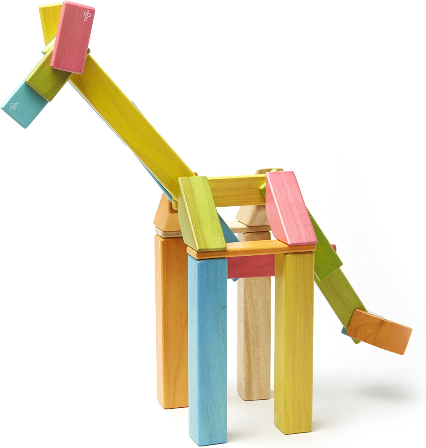 42-Piece Tegu Magnetic Wooden Blocks Set in Various Tints