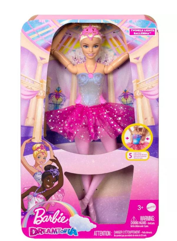 Blonde Barbie Ballerina with Magical Twinkle Lights in Dreamtopia