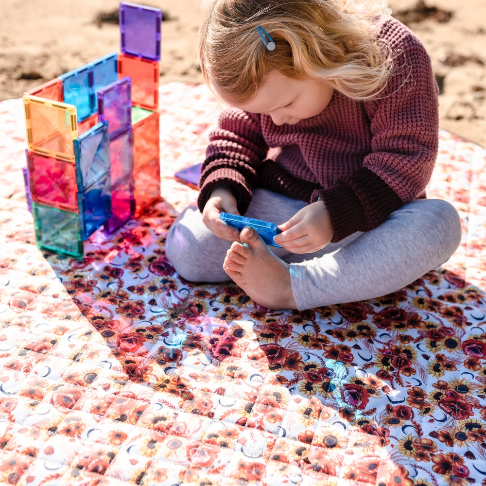 40-Piece Connetix Rainbow Square Magnetic Tiles Pack for Creative Play
