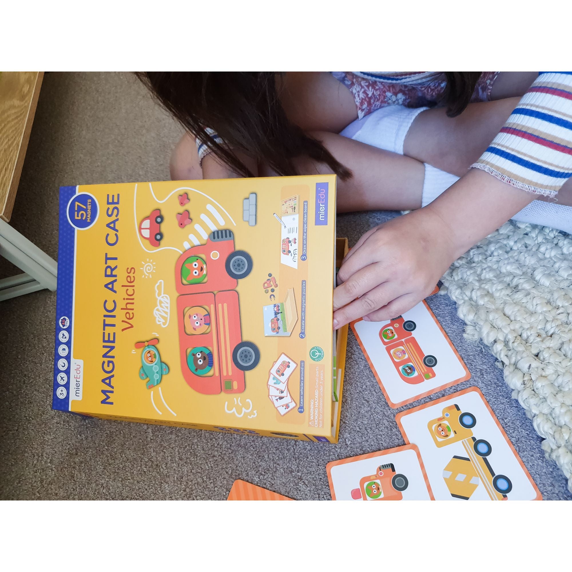 MierEdu Portable Educational Magnetic Art Case for Vehicles - Ideal for Kids