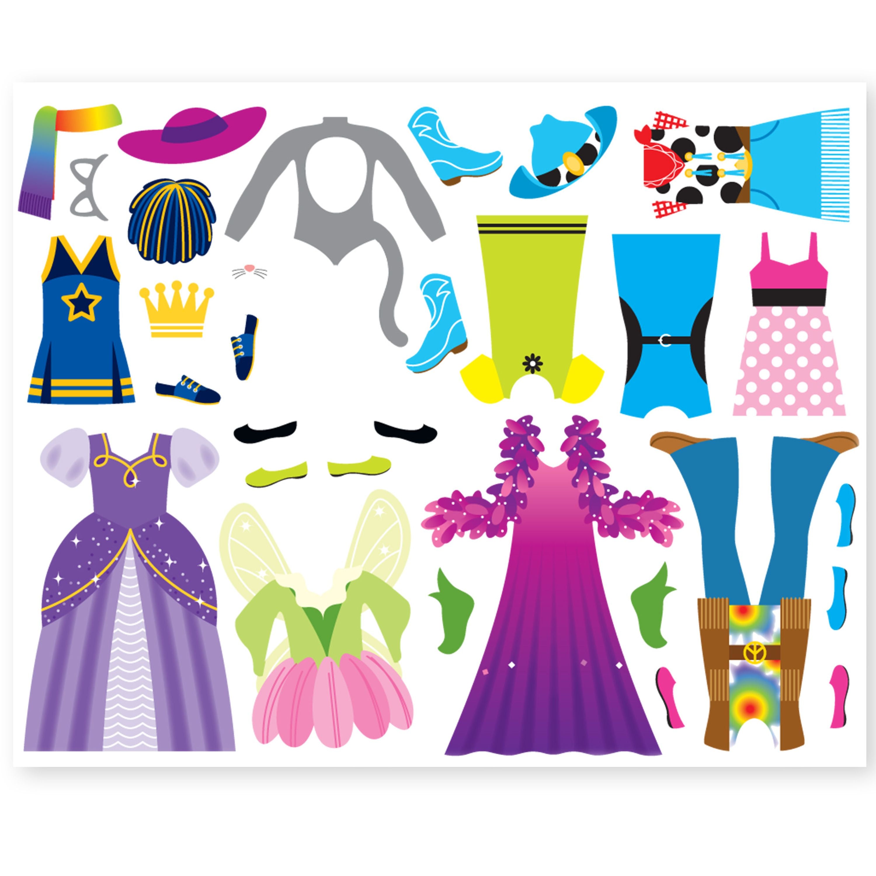 Hot! Melissa & Doug Reusable Dress - Up Sticker Pad