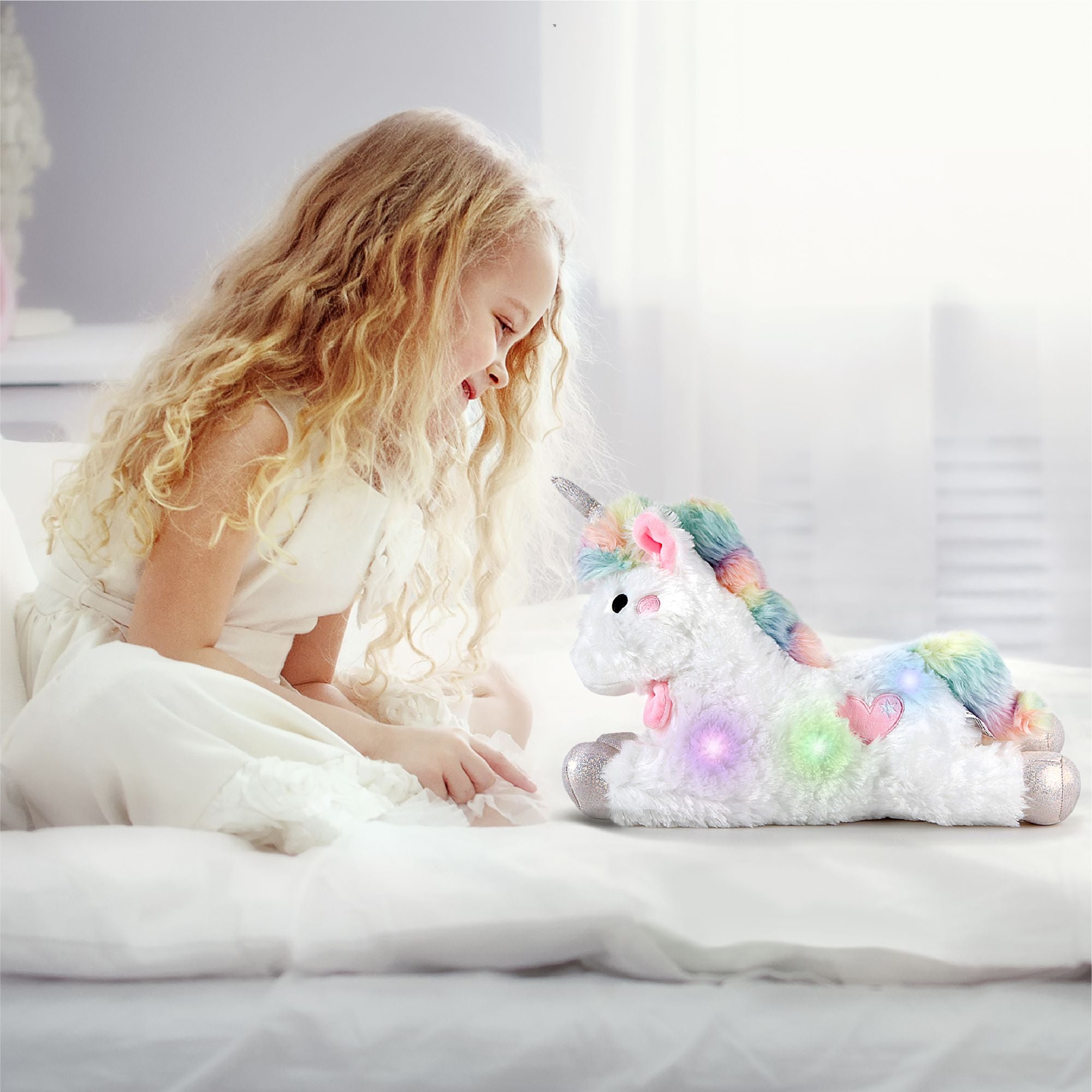 15-Inch F.A.O. Schwarz Glow Brights Soft and Magical Plush Unicorn