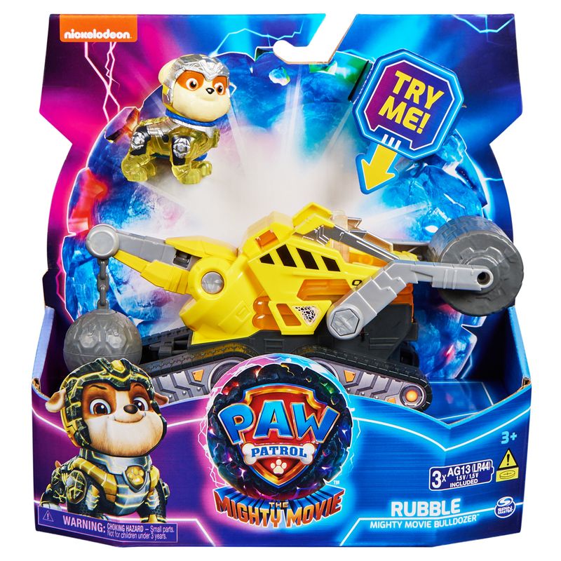Hot! PAW Patrol The Mighty Movie Rubble Bulldozer Toy