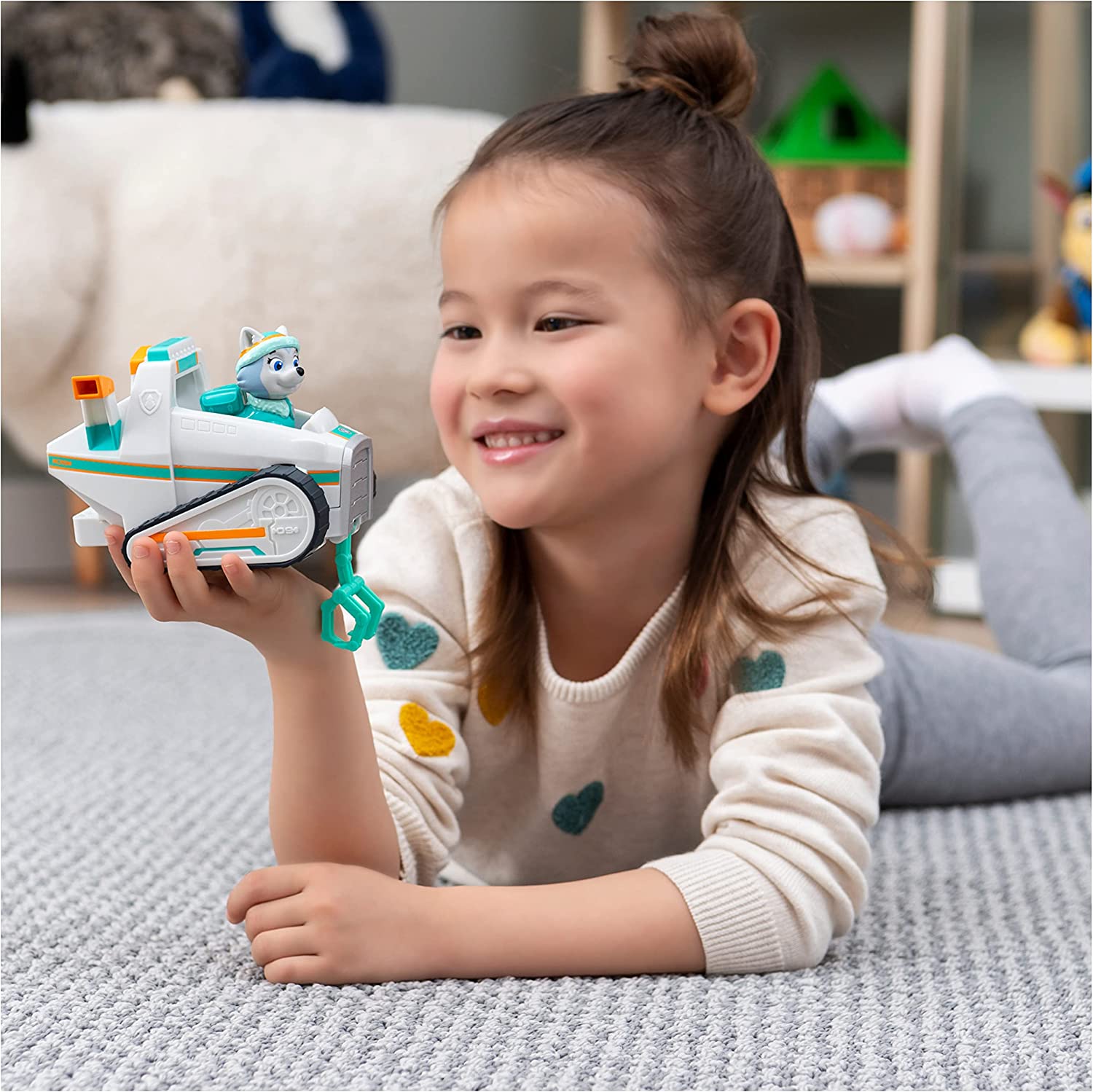 PAW Patrol Everest - Basic Dinosaur Rescue Vehicle with Collectible Rex Figure