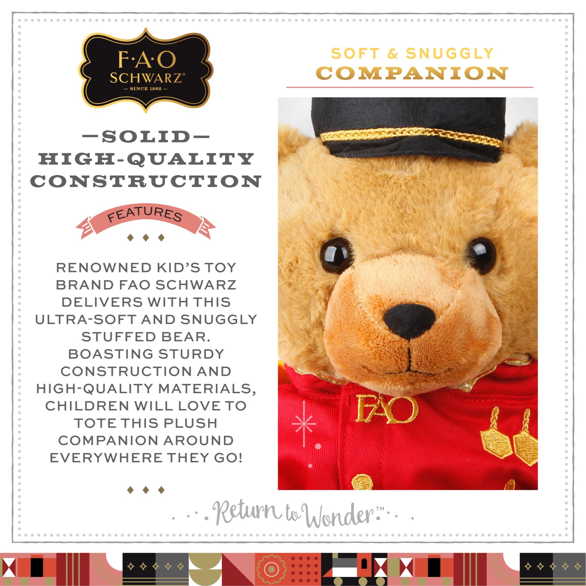 F.A.O. Schwarz 12-Inch Classic Anniversary Plush Bear - Great Deal!