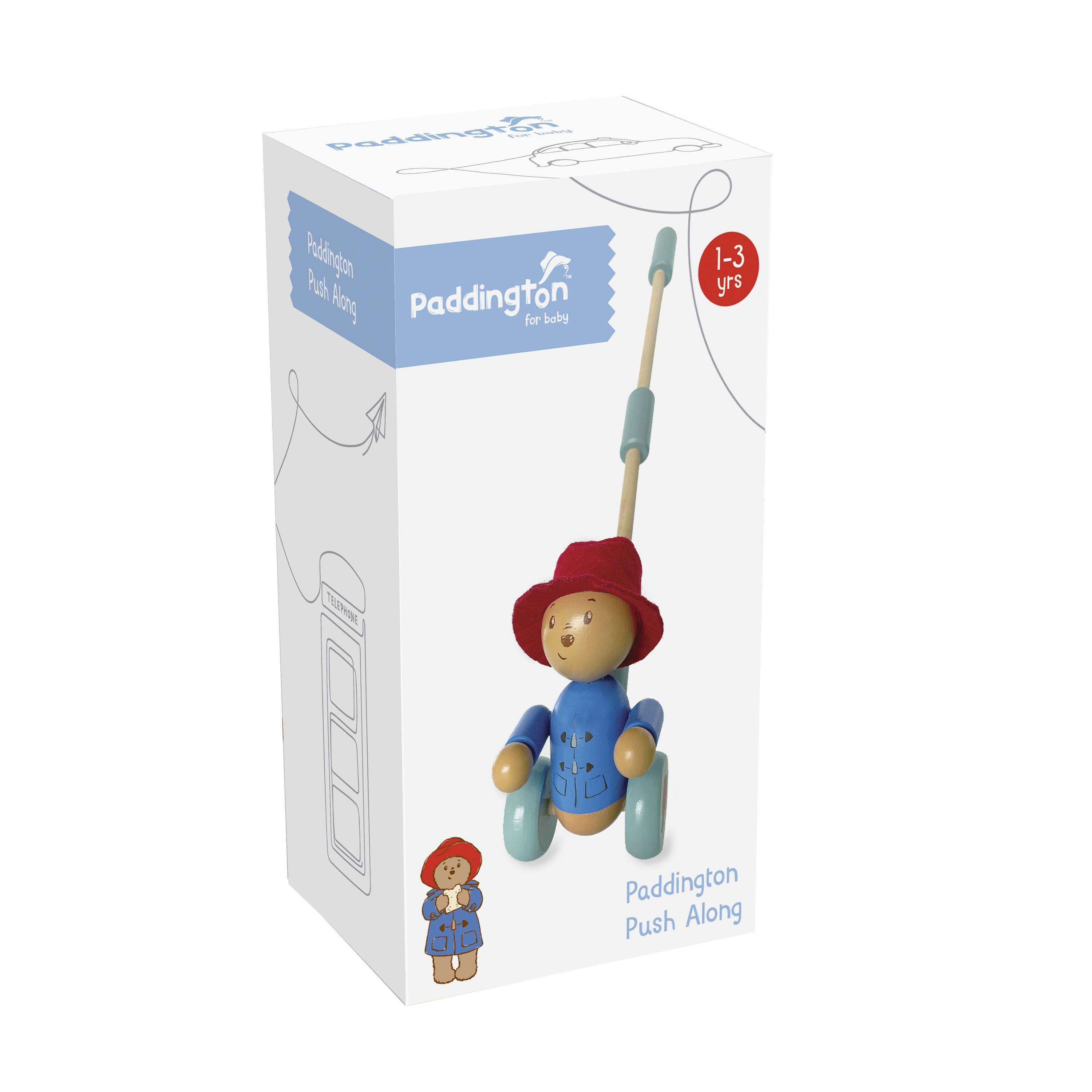 Amazing FSC - Certified Wooden Push Along Toy for Paddington Adventures, Ideal for 1 - Year - Olds and Up