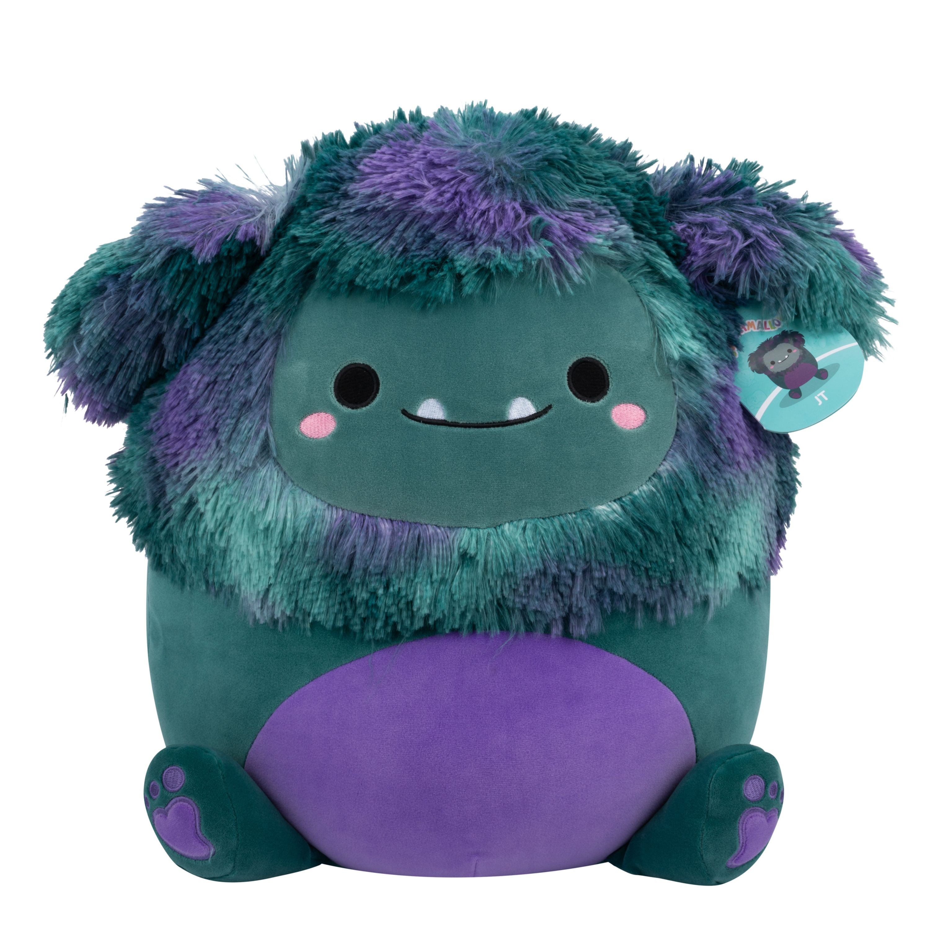 Hot Deal! 14-Inch Squishmallows S20 JT Bigfoot in Dark Teal with Purple Belly