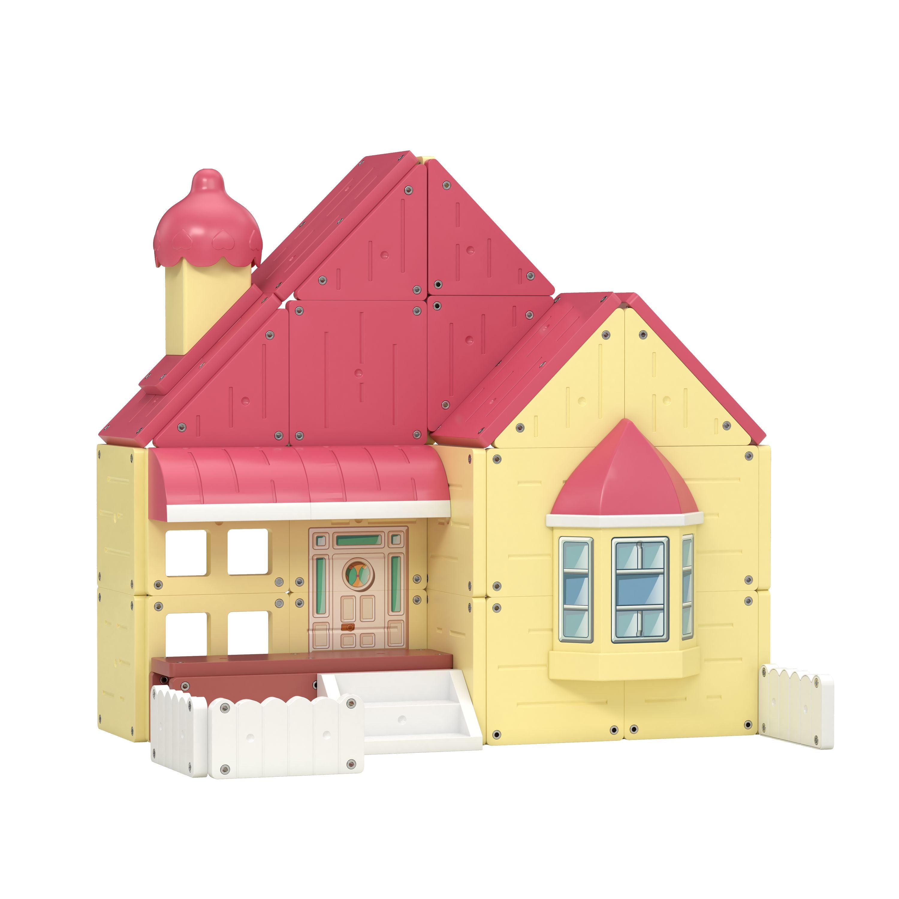 Tile Town 47-Piece Bluey Heeler Home Magnetic Tile Set for Kids