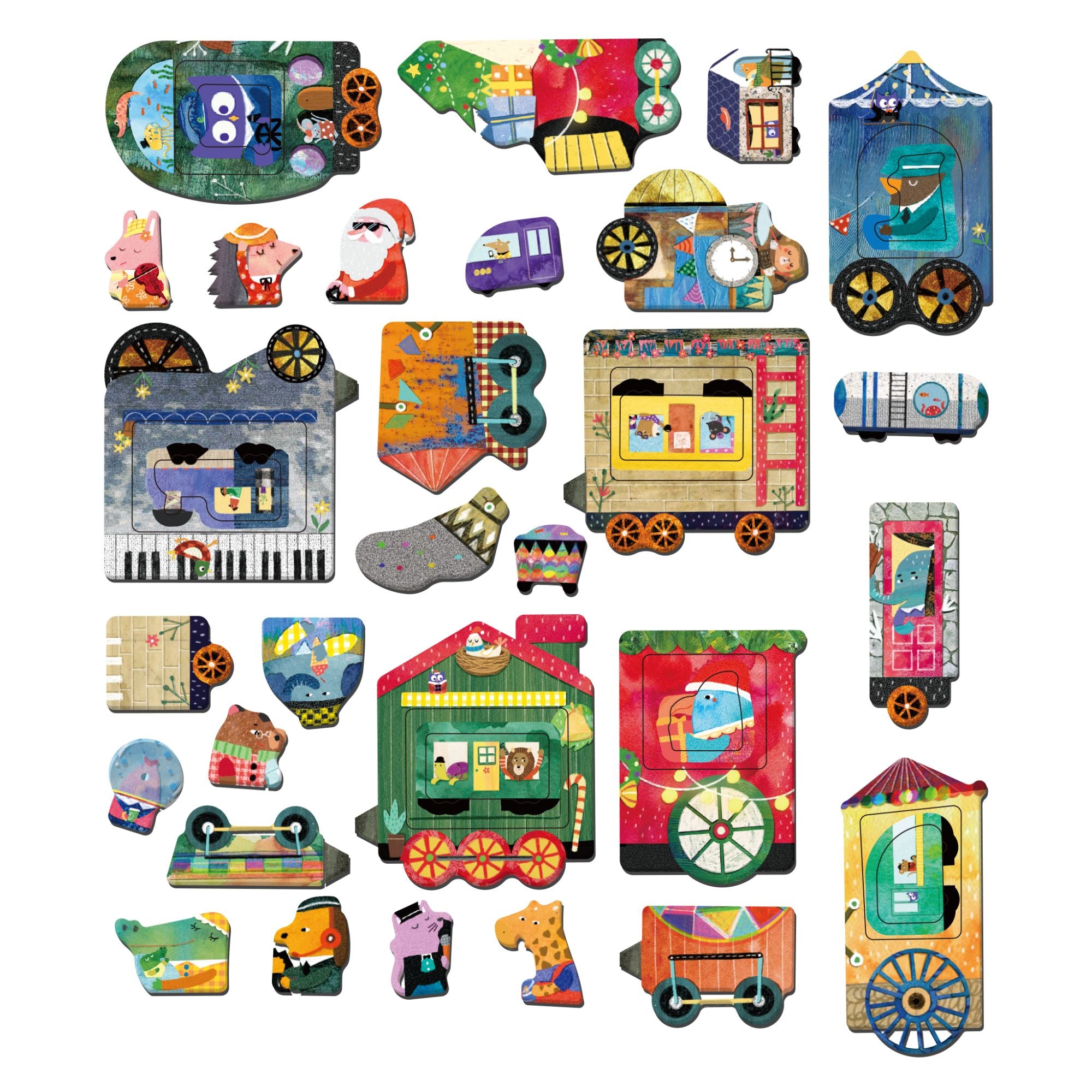 Hot Sale! MierEdu Kids' Magnetic Train Puzzle Box with Over 30 Pieces
