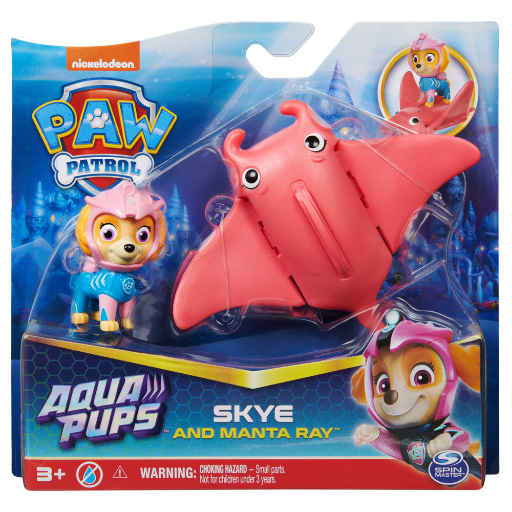 PAW Patrol Aqua Pups: Skye in Wetsuit with Manta Ray Action Set