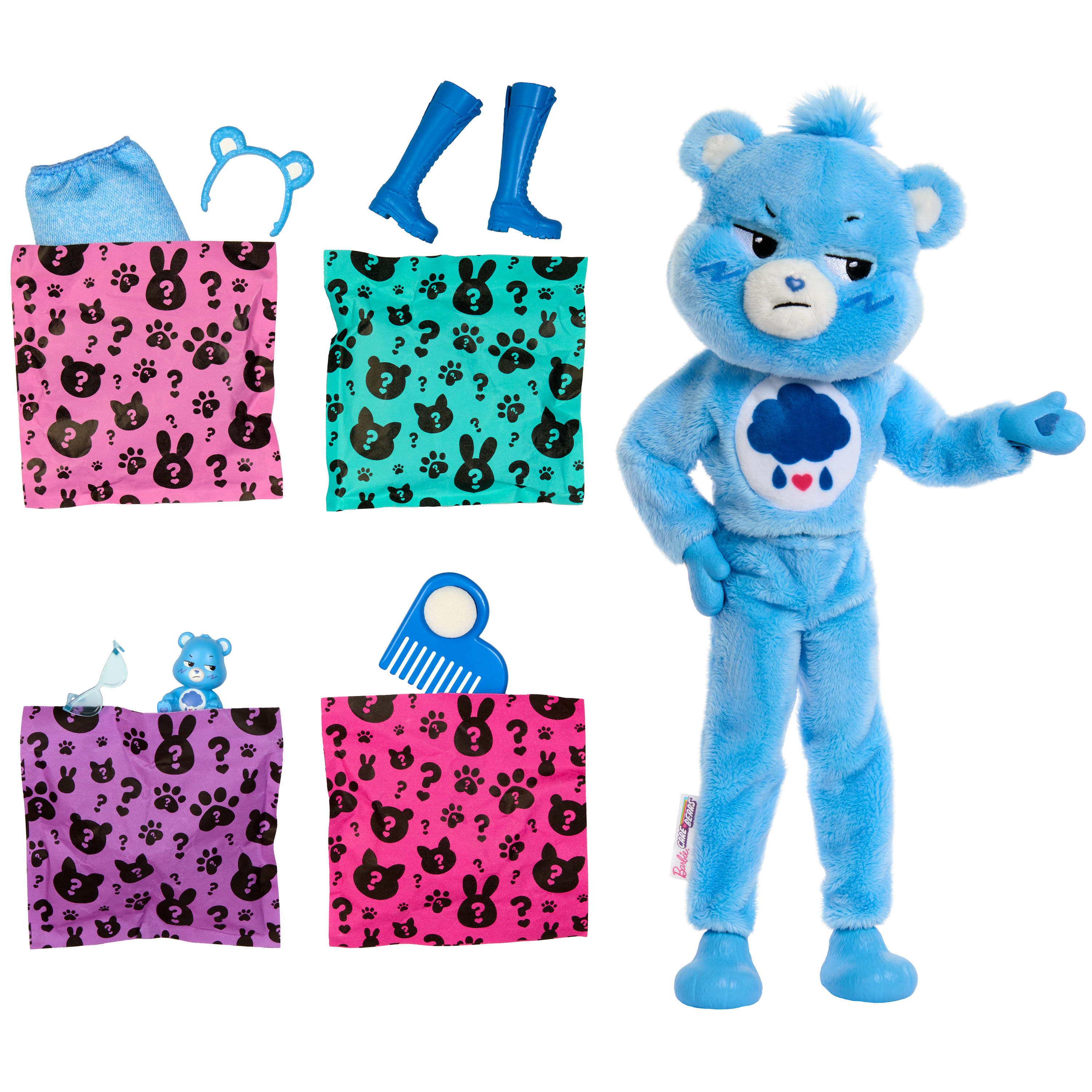 Hot Deal! Blue Barbie Cutie Reveal Care Bears Surprise Collectible Doll