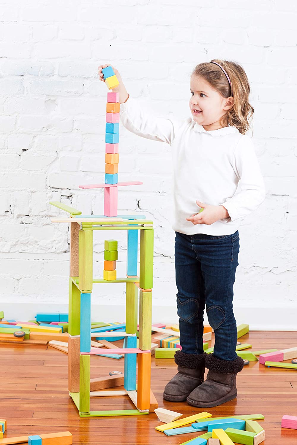 42-Piece Tegu Magnetic Wooden Blocks Set in Various Tints