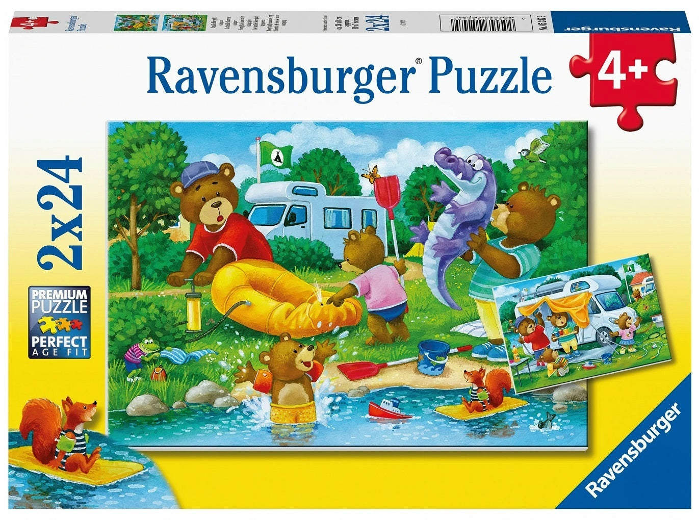 Ravensburger 2x24 Piece Bear Family Camping Trip Puzzle Set