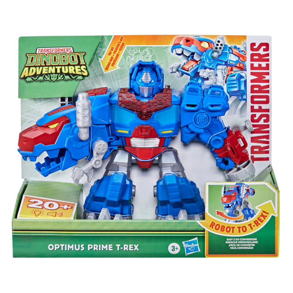Hot Deal! Transformers Dinobot Adventures Optimus Prime T-Rex Converting Toy for Kids
