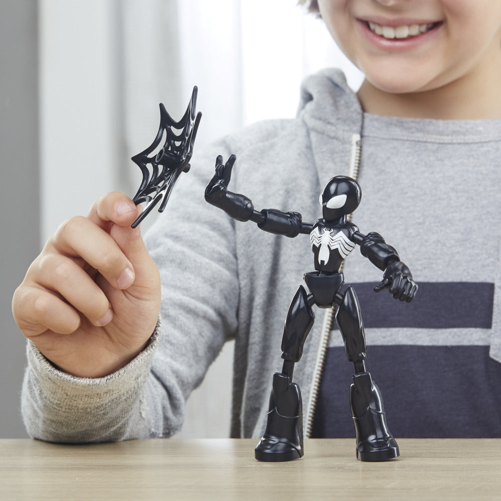 Hot! Marvel Spider - Man Bend And Flex: Black Suit Spider - Man vs Doc Ock