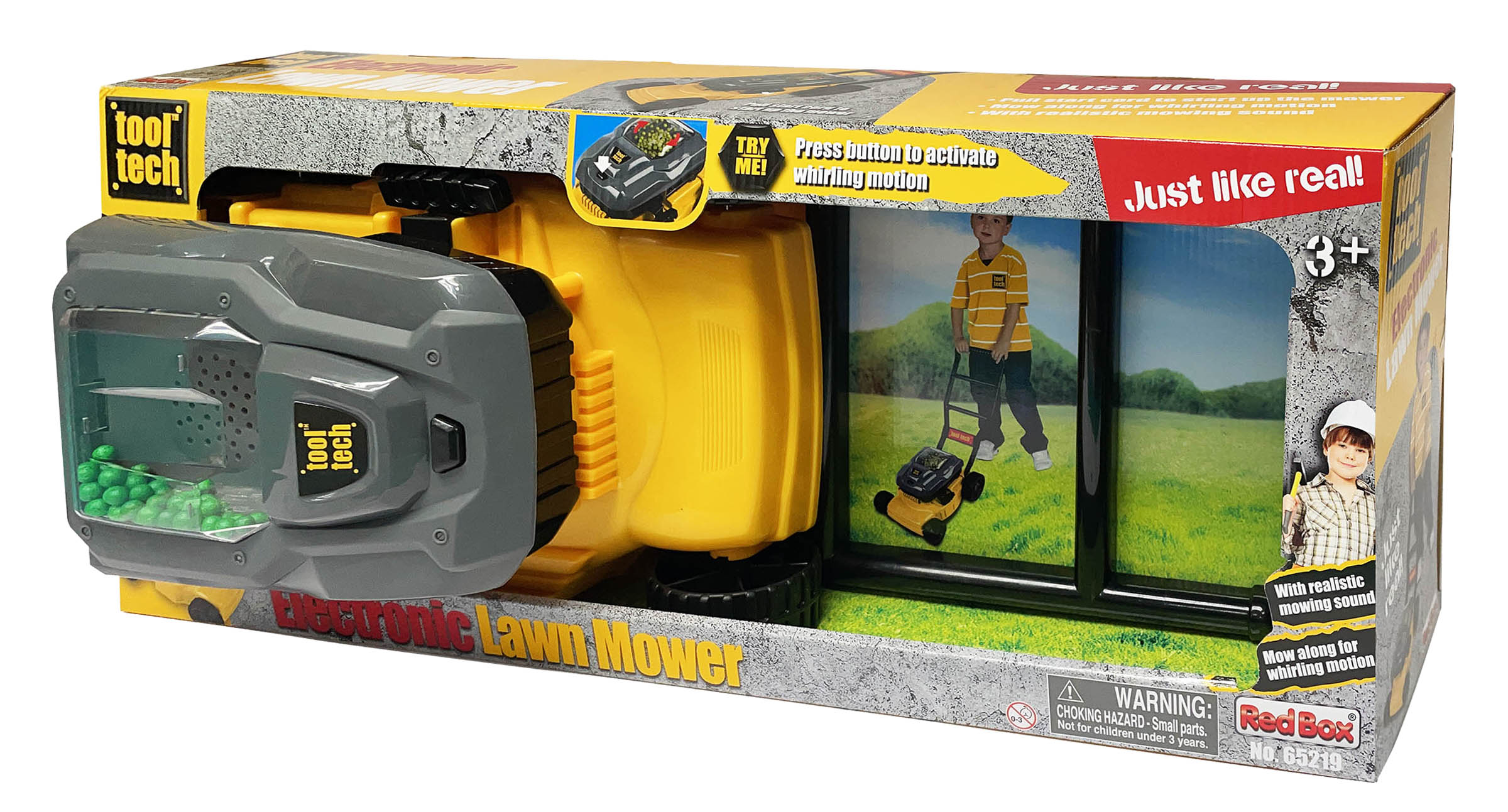 Tool Tech Electronic Kids' Lawnmower - Ideal Outdoor Toy for 3+ Years Old, Fun and Realistic