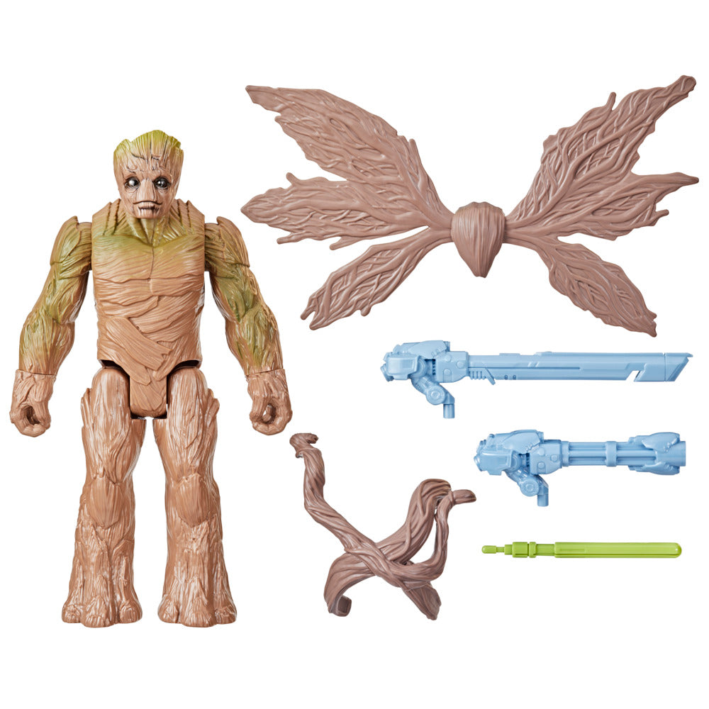 Hot Deal! Marvel Guardians of the Galaxy Vol. 3 Titan Hero Series Blast 'N Battle Groot Action Figure