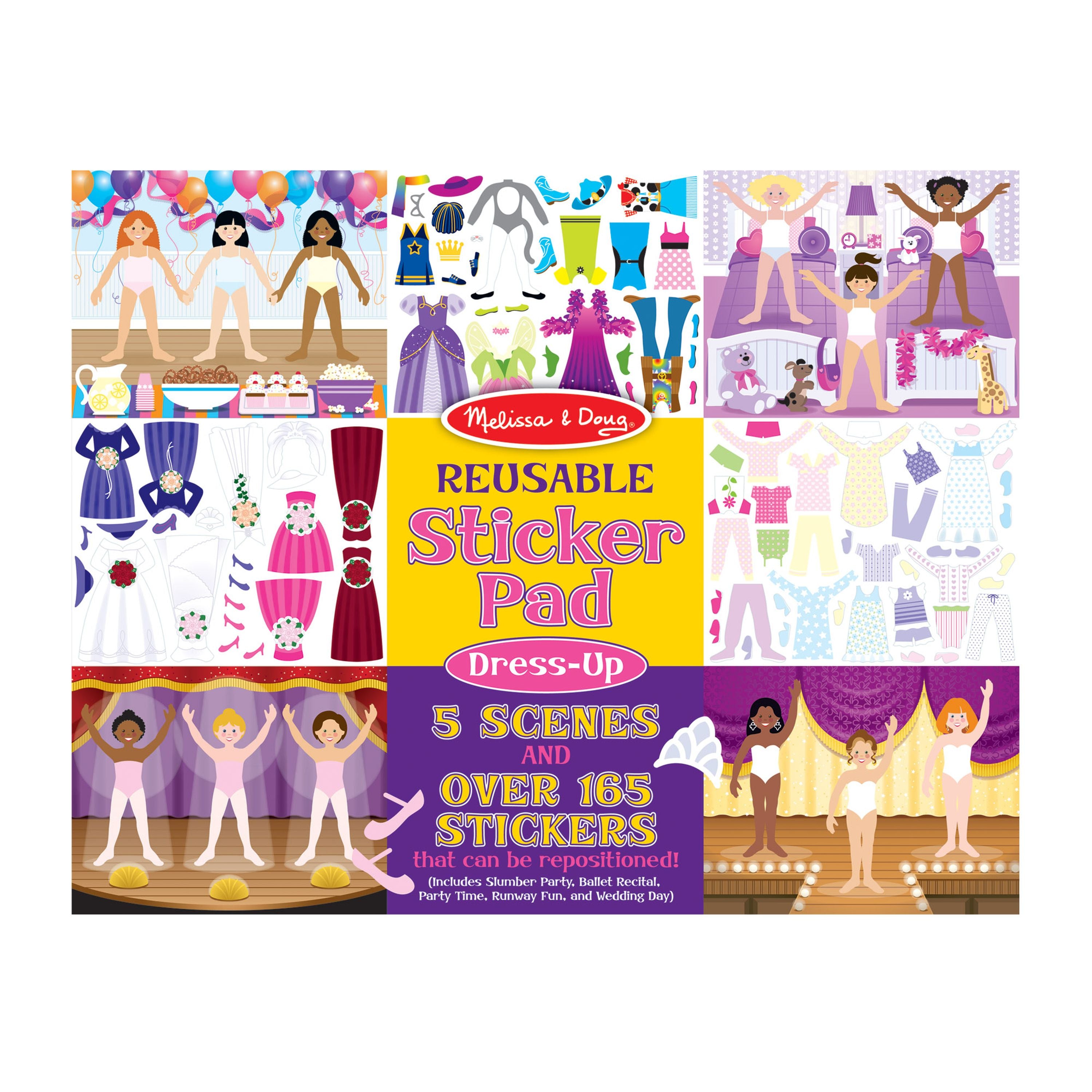 Hot! Melissa & Doug Reusable Dress - Up Sticker Pad