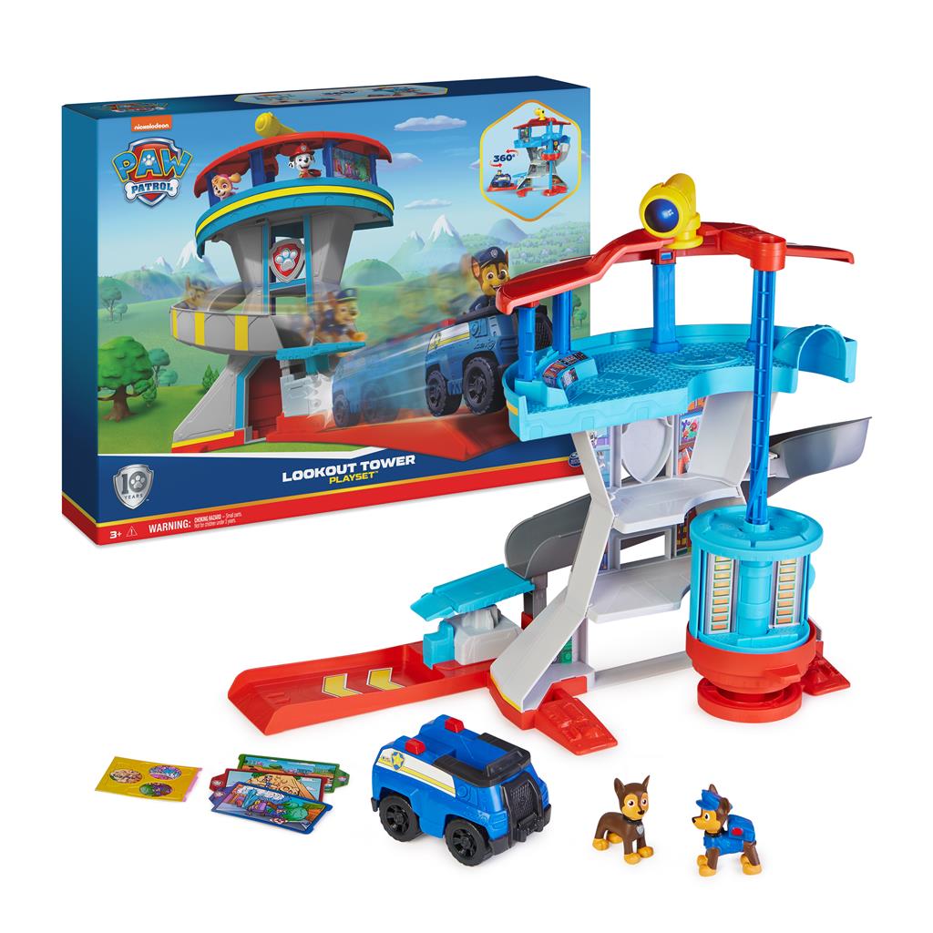 Hot Sale! PAW Patrol Adventure Bay Lookout Tower Playset with Chase Figures and Police Cruiser