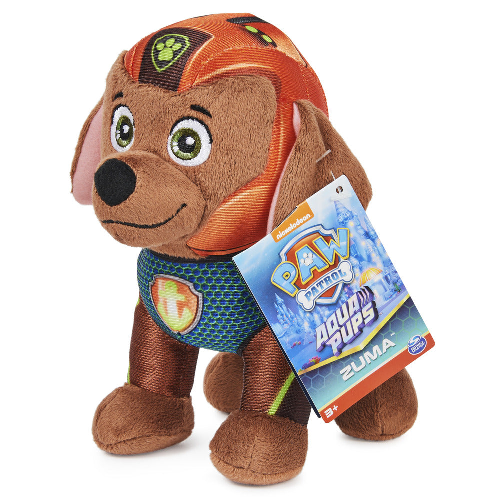 PAW Patrol Aqua Pups Soft Plush Toy - Aqua Zuma for Kids' Fun
