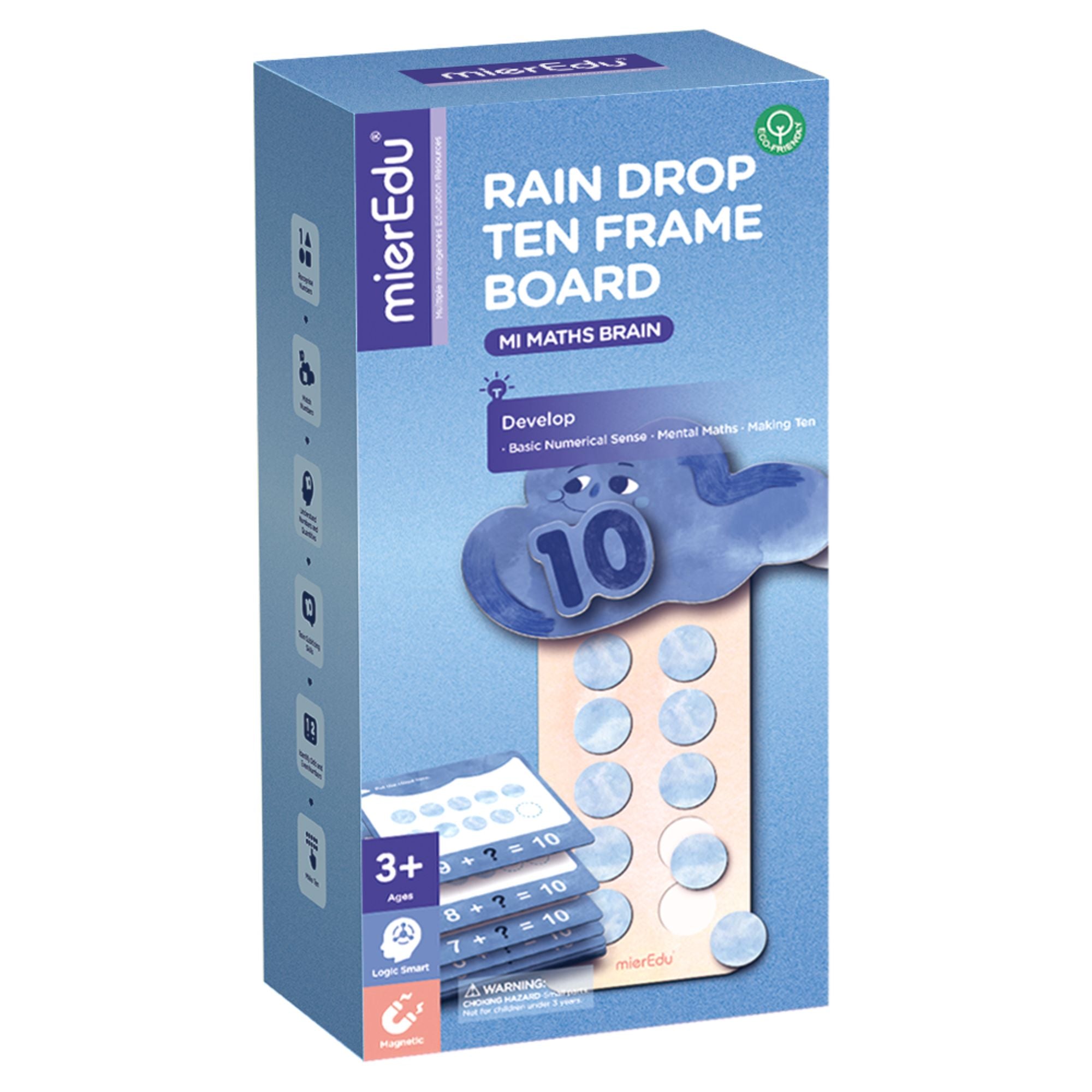 Hot Sale! MierEdu Educational Rain Drop Ten Frame Board for Math Learning