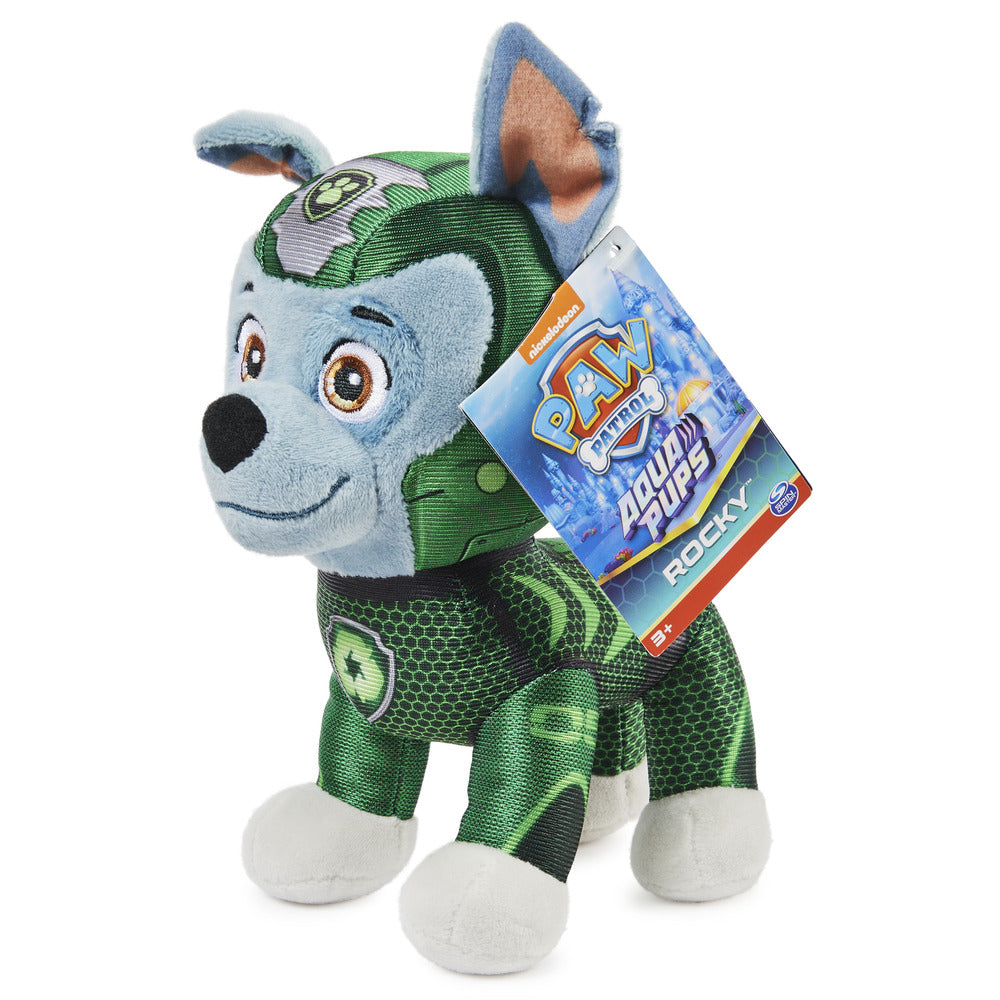 Hot Sale! PAW Patrol Aqua Pups Basic Plush Toy - Aqua Rocky for Kids