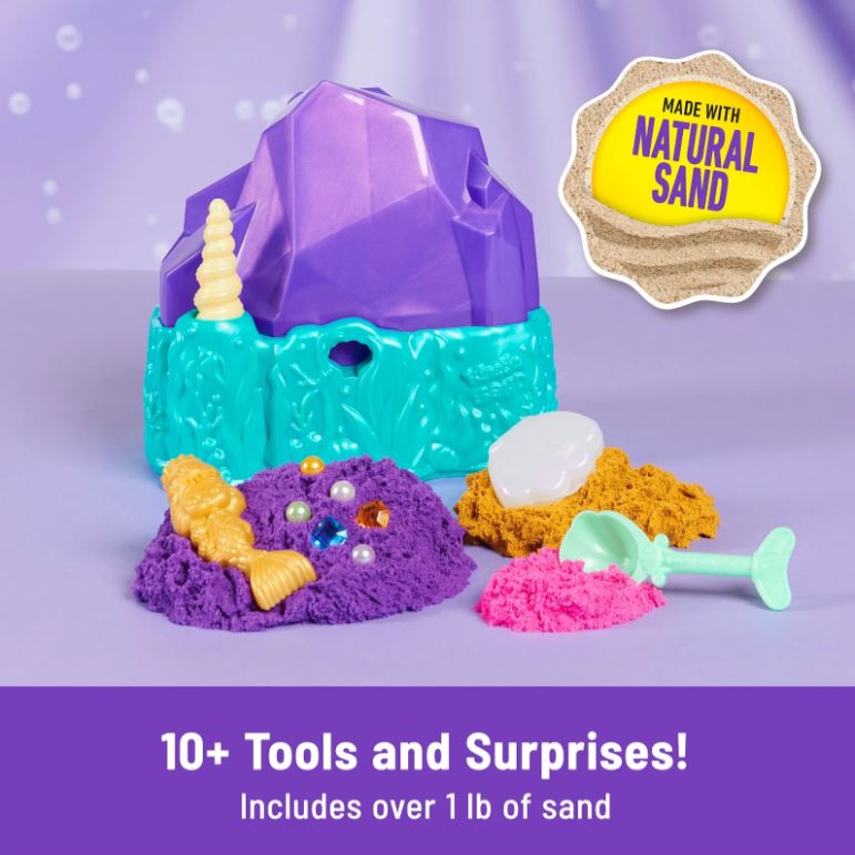 Hot! Kinetic Sand Mermaid Crystal Play Set