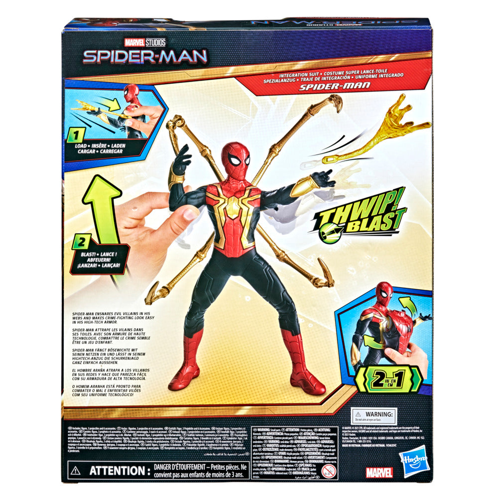 13-Inch Deluxe Marvel Spider-Man Thwip Blast Integrated Suit Action Figure