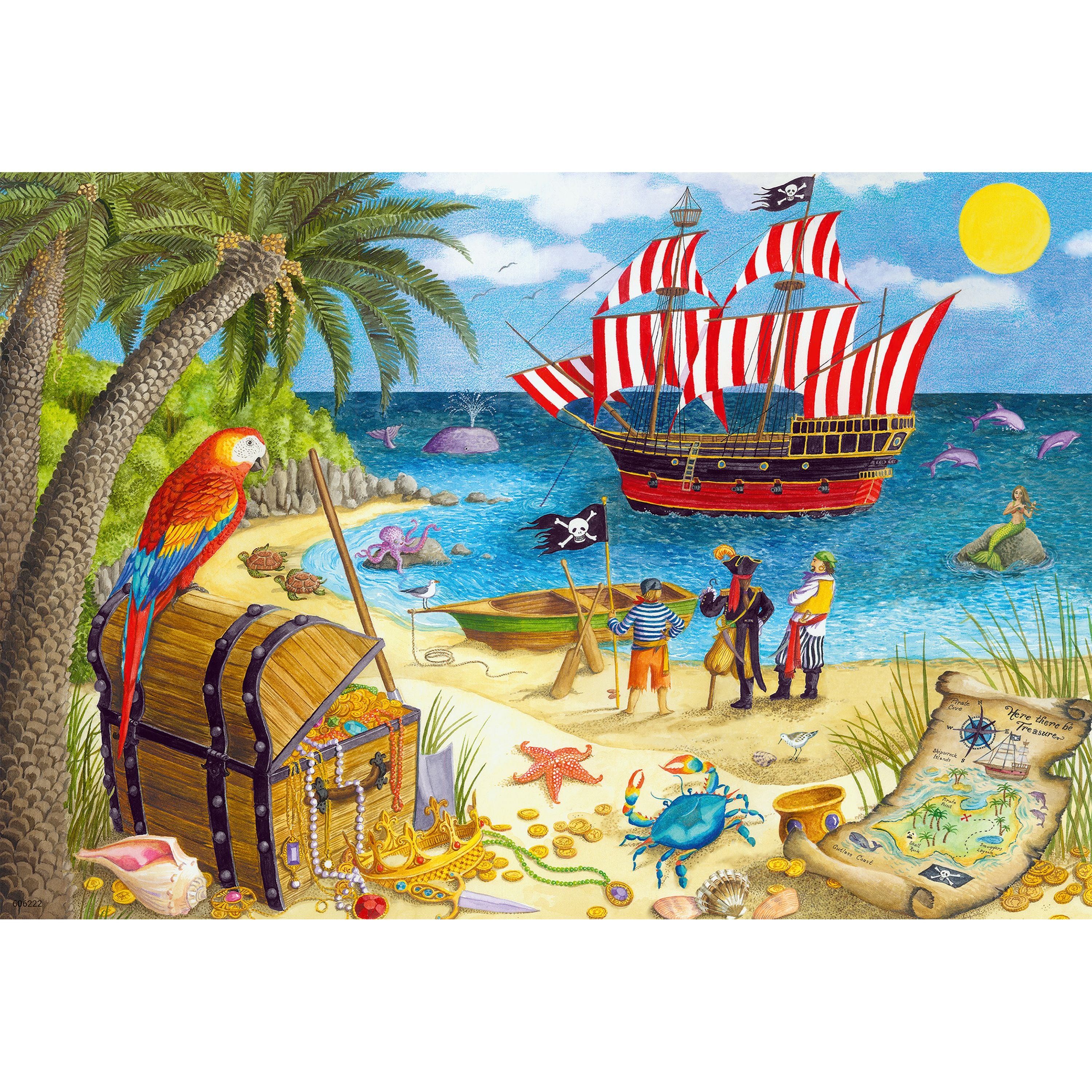 Ravensburger 2x24 Piece High - Quality Pirates and Mermaids Puzzle