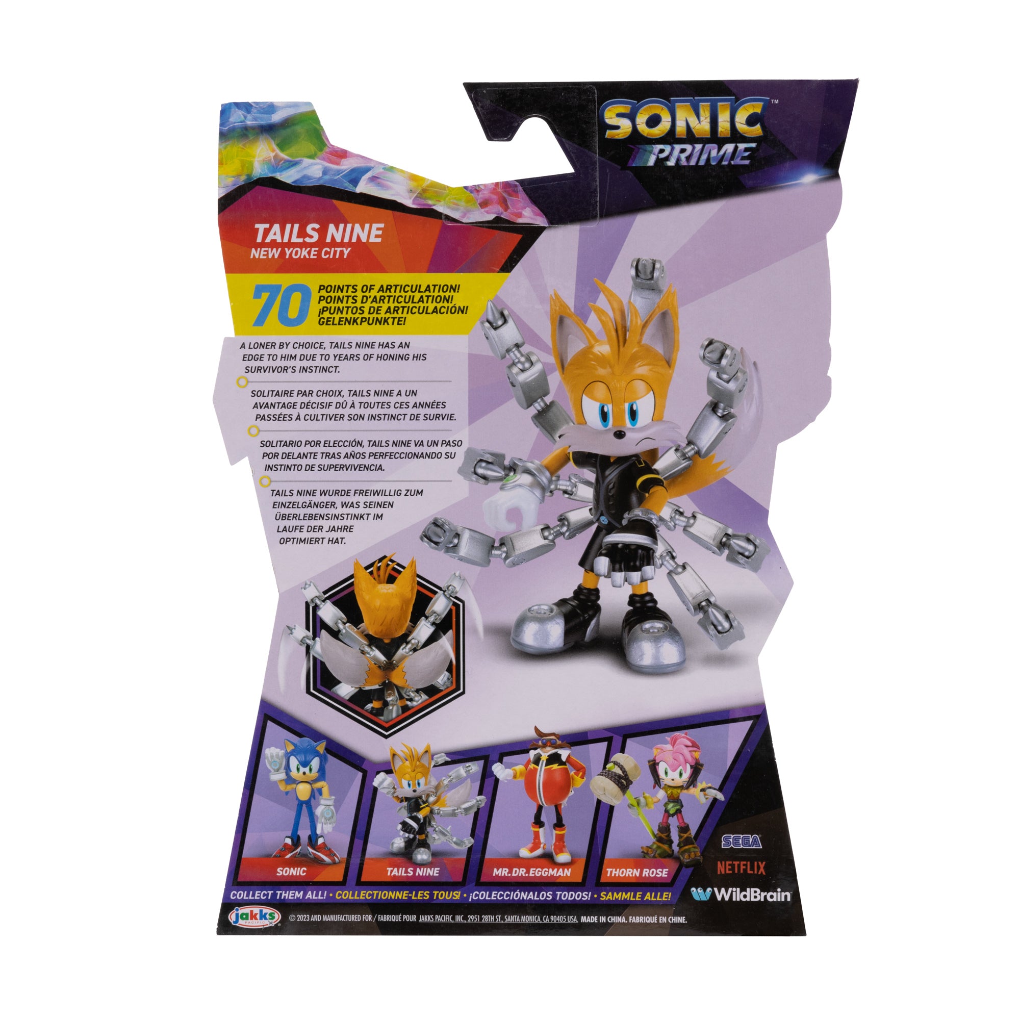 Hot! 5-Inch Sonic Prime Articulated Figure - Tails Nine
