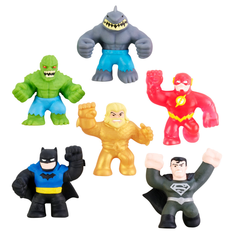 Licensed DC S4 Mega 6-Pack of Stretchy Goo Jit Zu Minis Heroes