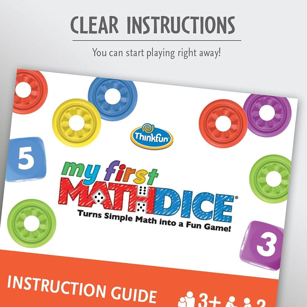 ThinkFun's Best-Selling My First Math Dice: Ideal Early Math Learning Game for 3+