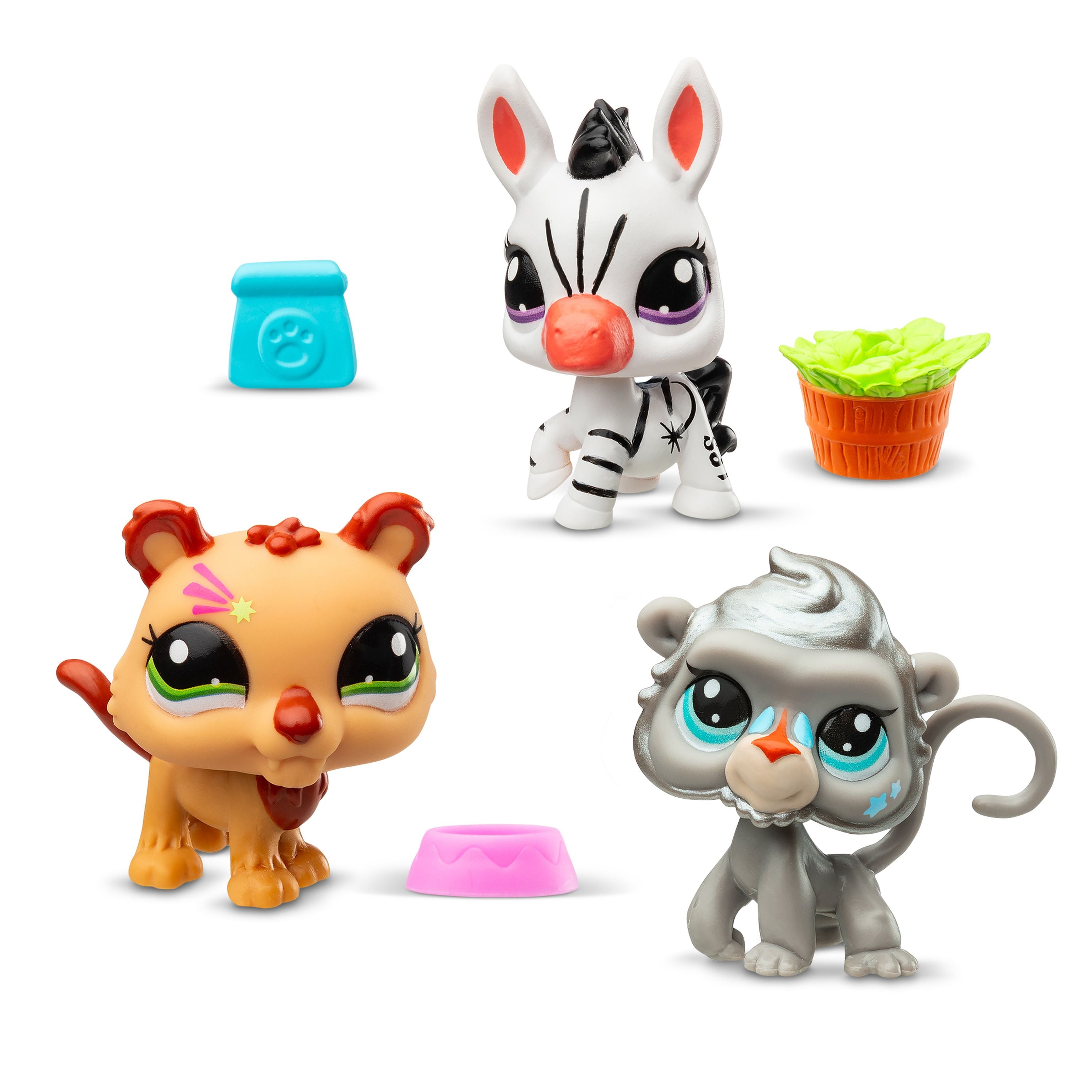 Hot! Littlest Pet Shop Pet Trios Series 2 - Zoo Pets