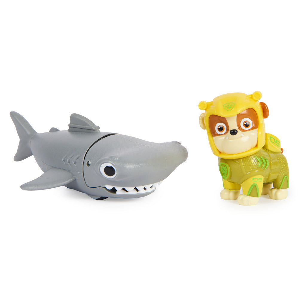 PAW Patrol Aqua Pups: Rubble in Wetsuit with Hammerhead Toy Set