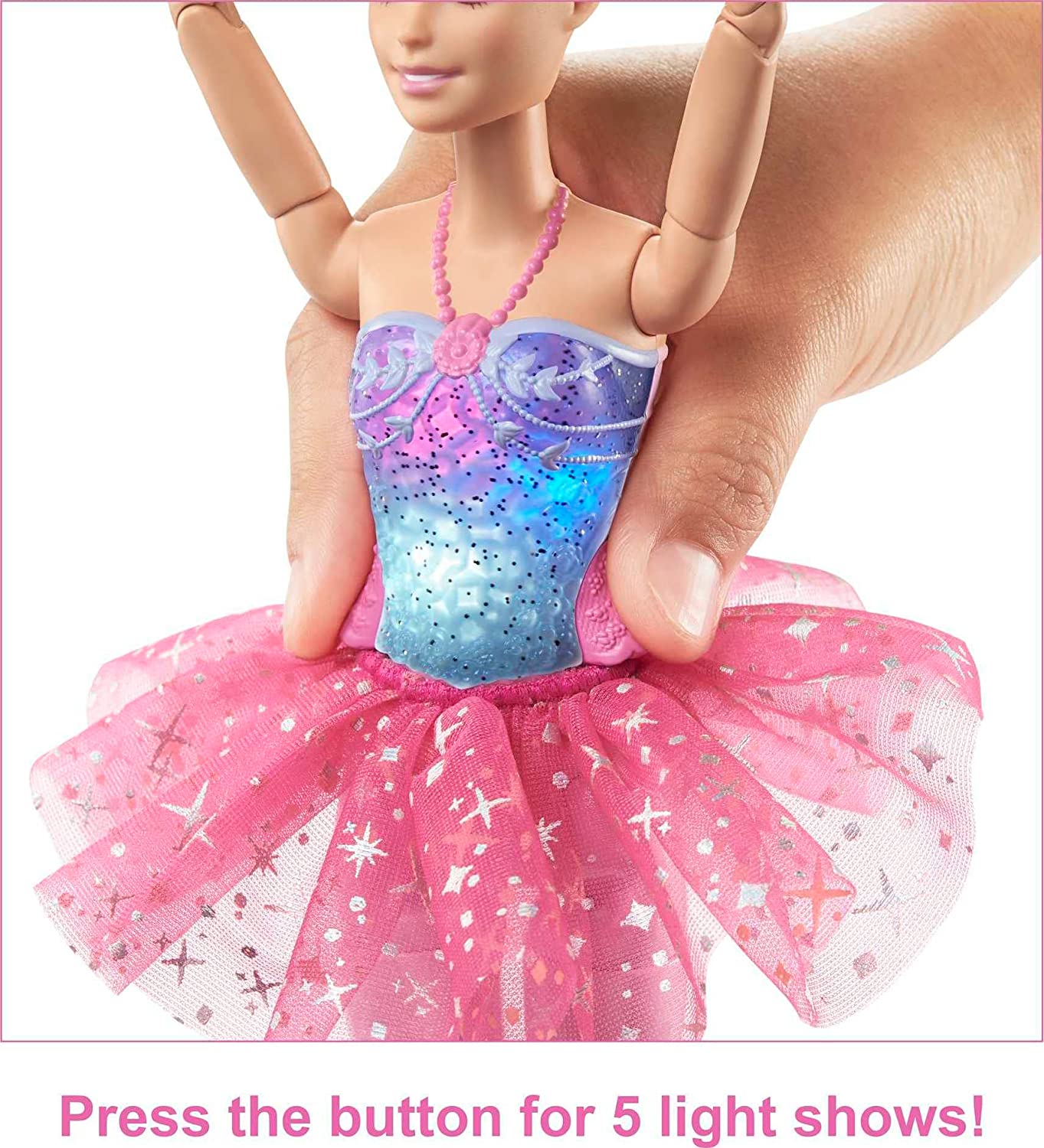 Blonde Barbie Ballerina with Magical Twinkle Lights in Dreamtopia