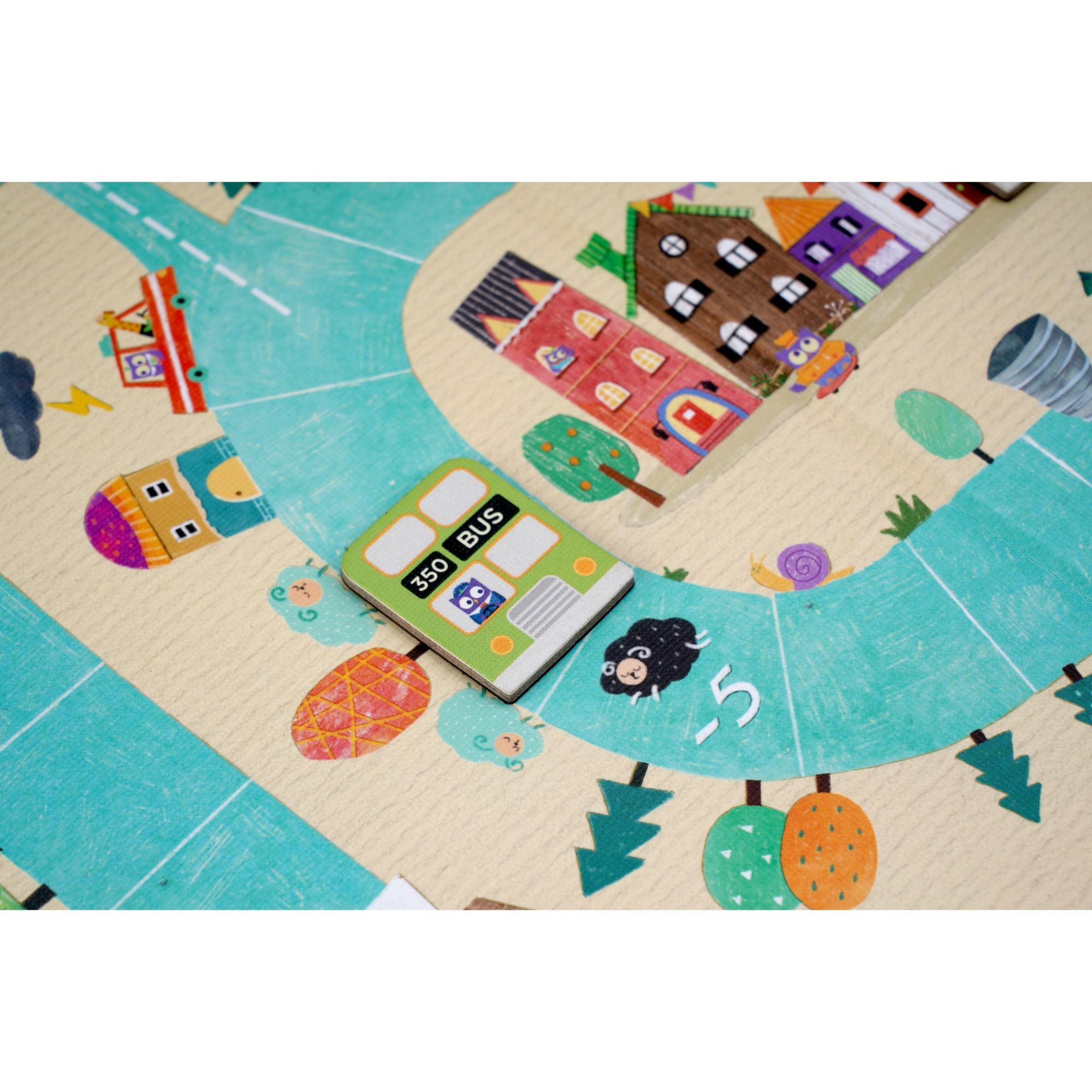 Eco-Friendly MierEdu Maths Learning Double-Decker Magnetic Bus Toy