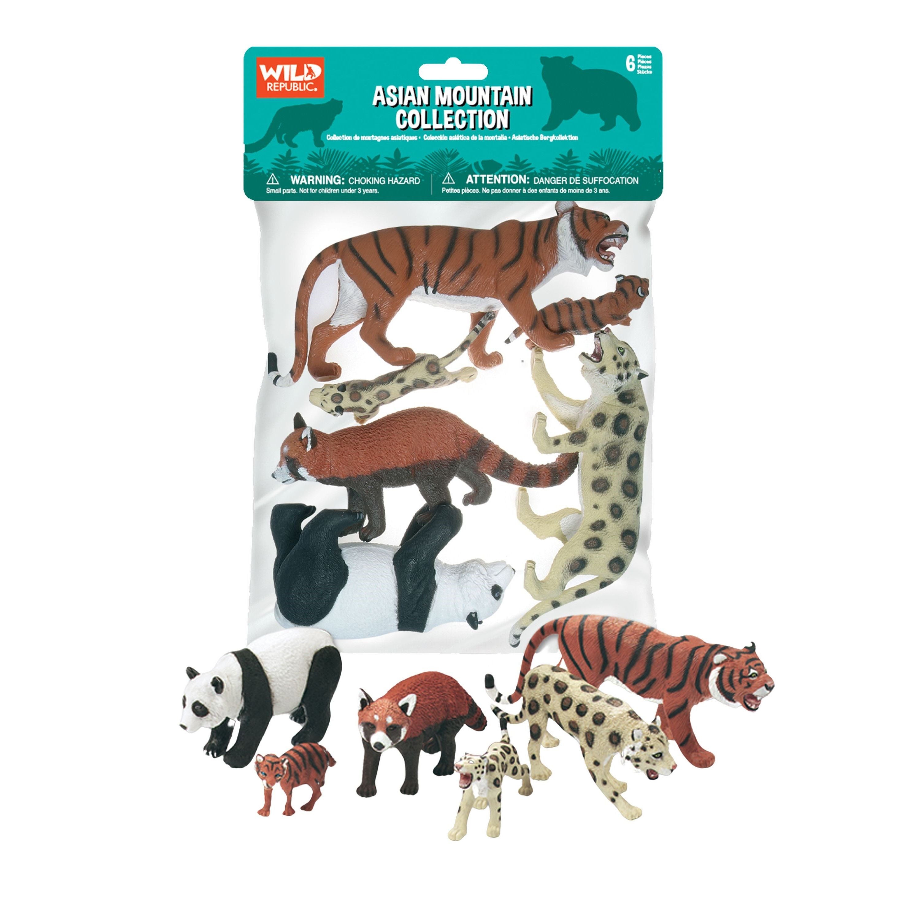 Wild Republic Polybag Set of Asian Mountain Adventure Animals