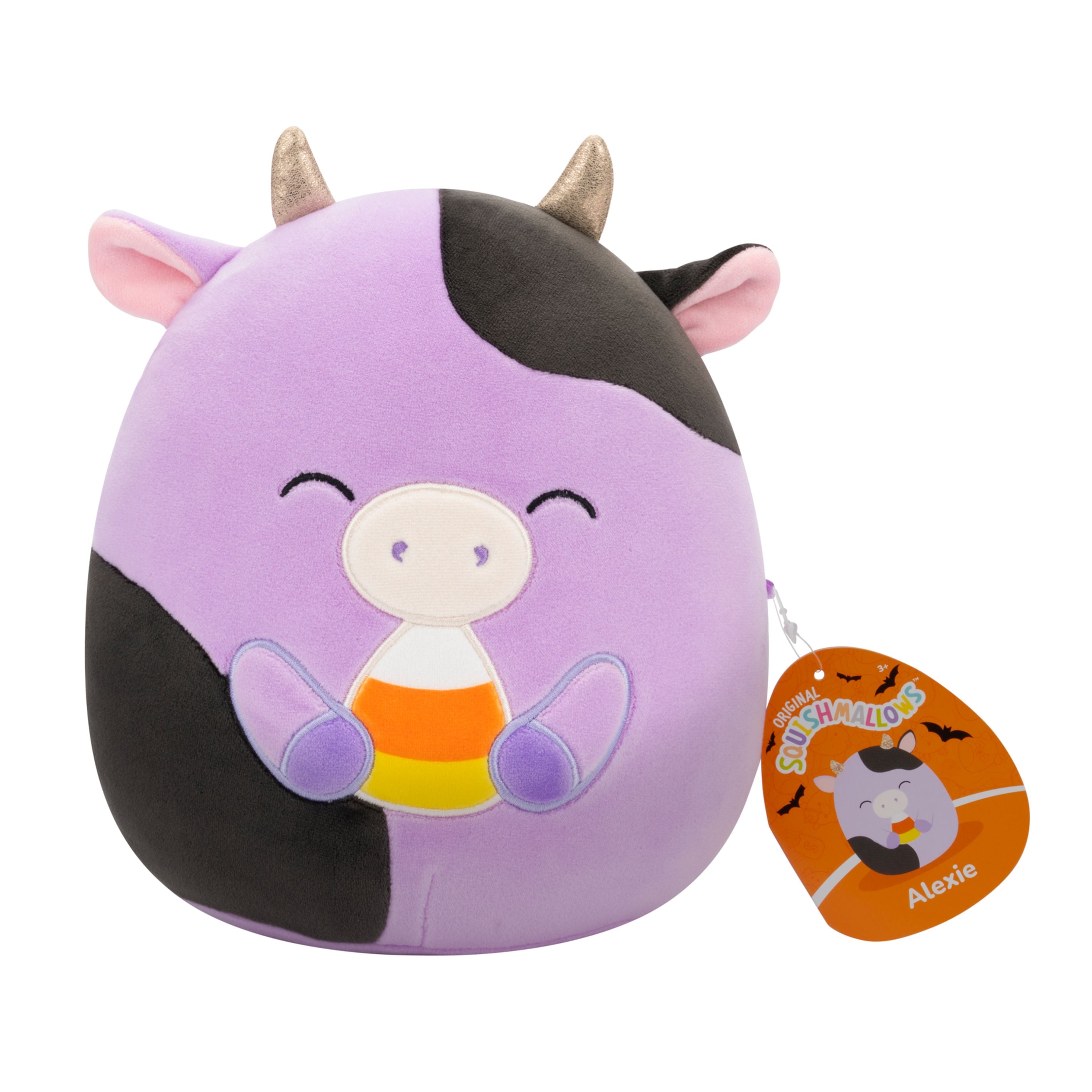 7.5-Inch Halloween Season Squishmallows Plush - Alexie the Purple Cow