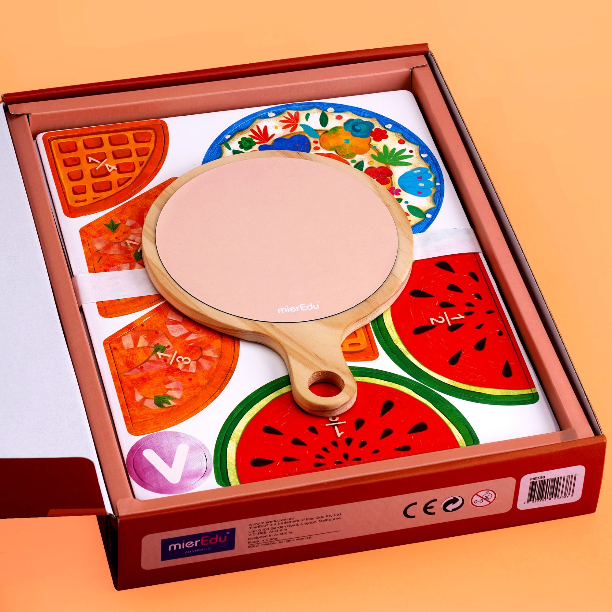 MierEdu Delicious Food-Themed Fraction Learning Board