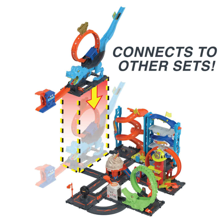 Hot Wheels City T-Rex Chomp Down Playset - Great Gift for Kids!