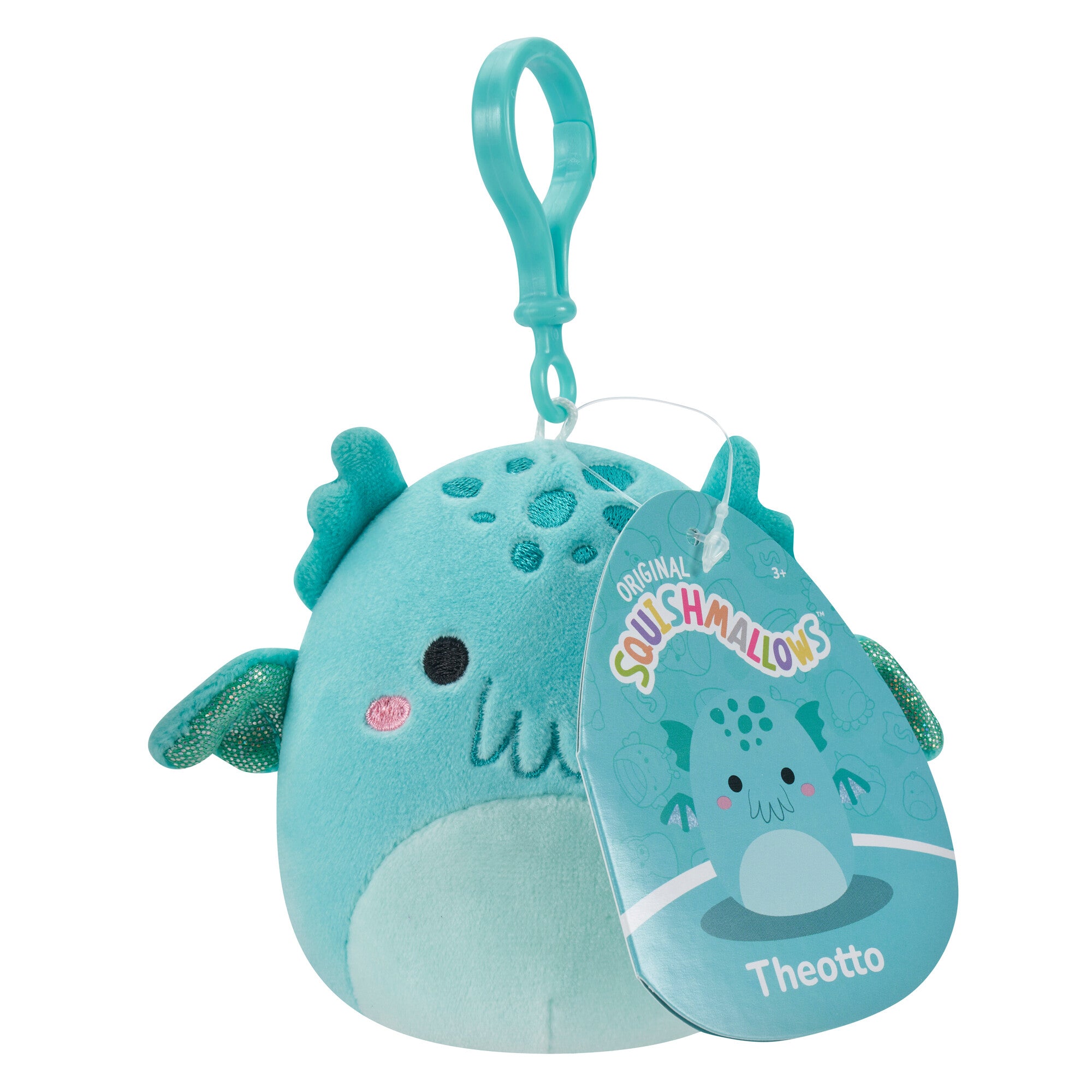 Squishmallows 3.5-Inch Super-Soft Plush Clip-On Toy - Theotto