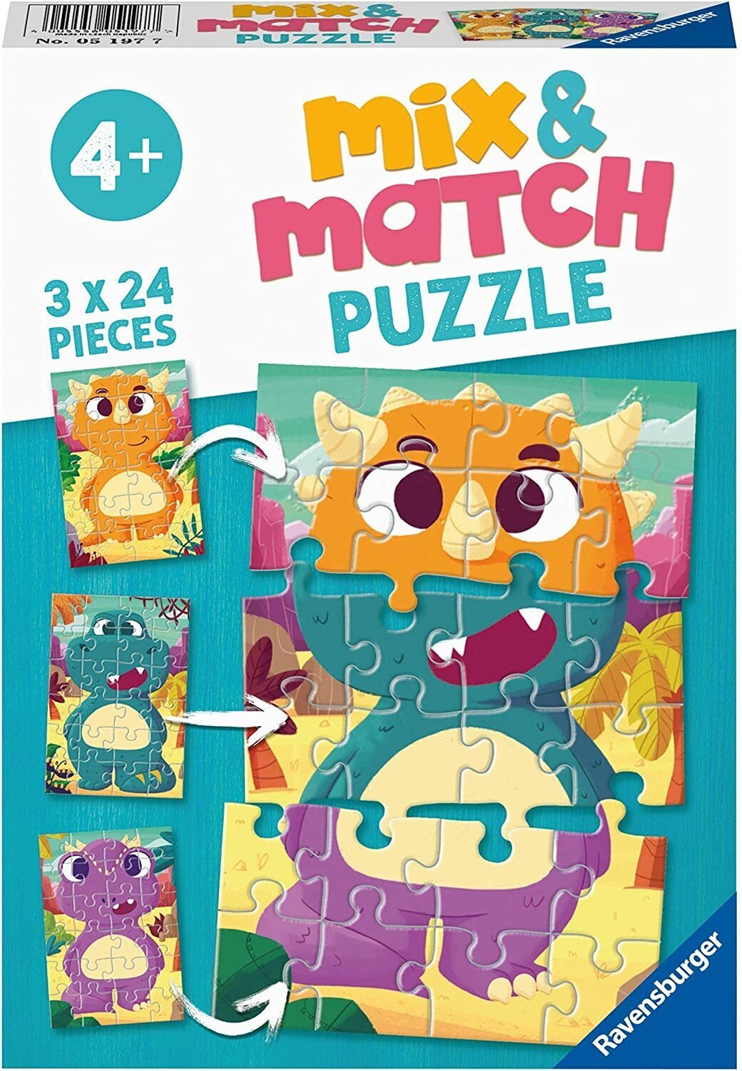 Ravensburger Cute Dinos: 3 Sets of 24 Piece Mix & Match Puzzles
