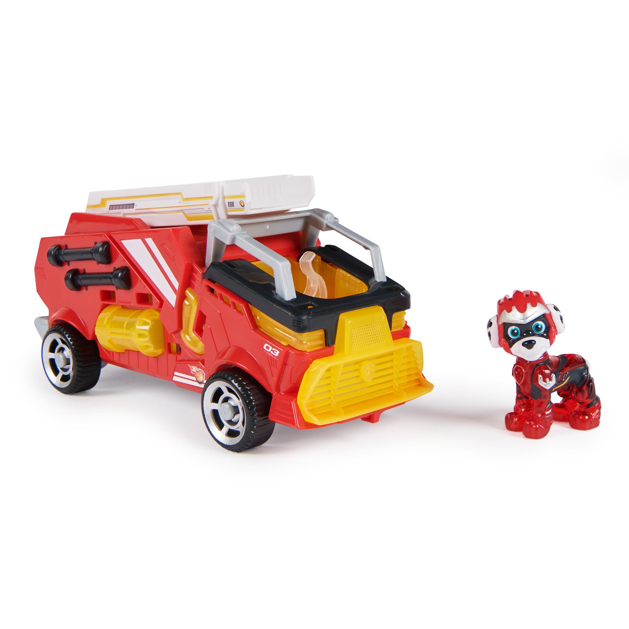 Hot Sale! PAW Patrol Mighty Movie Marshall's Fire Truck Theme Vehicle Toy