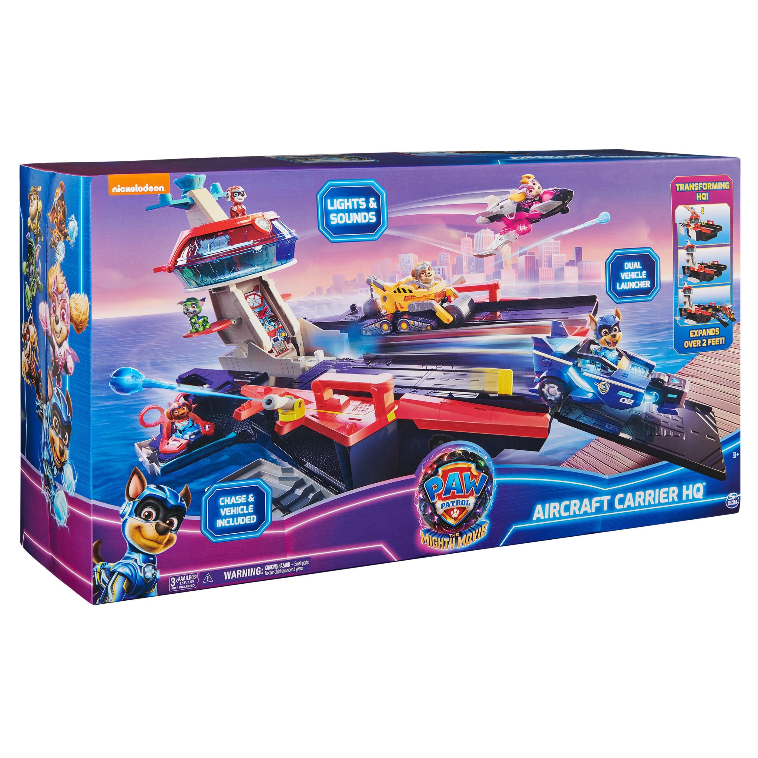 PAW Patrol The Mighty Movie: Exclusive Aircraft Carrier HQ Toy