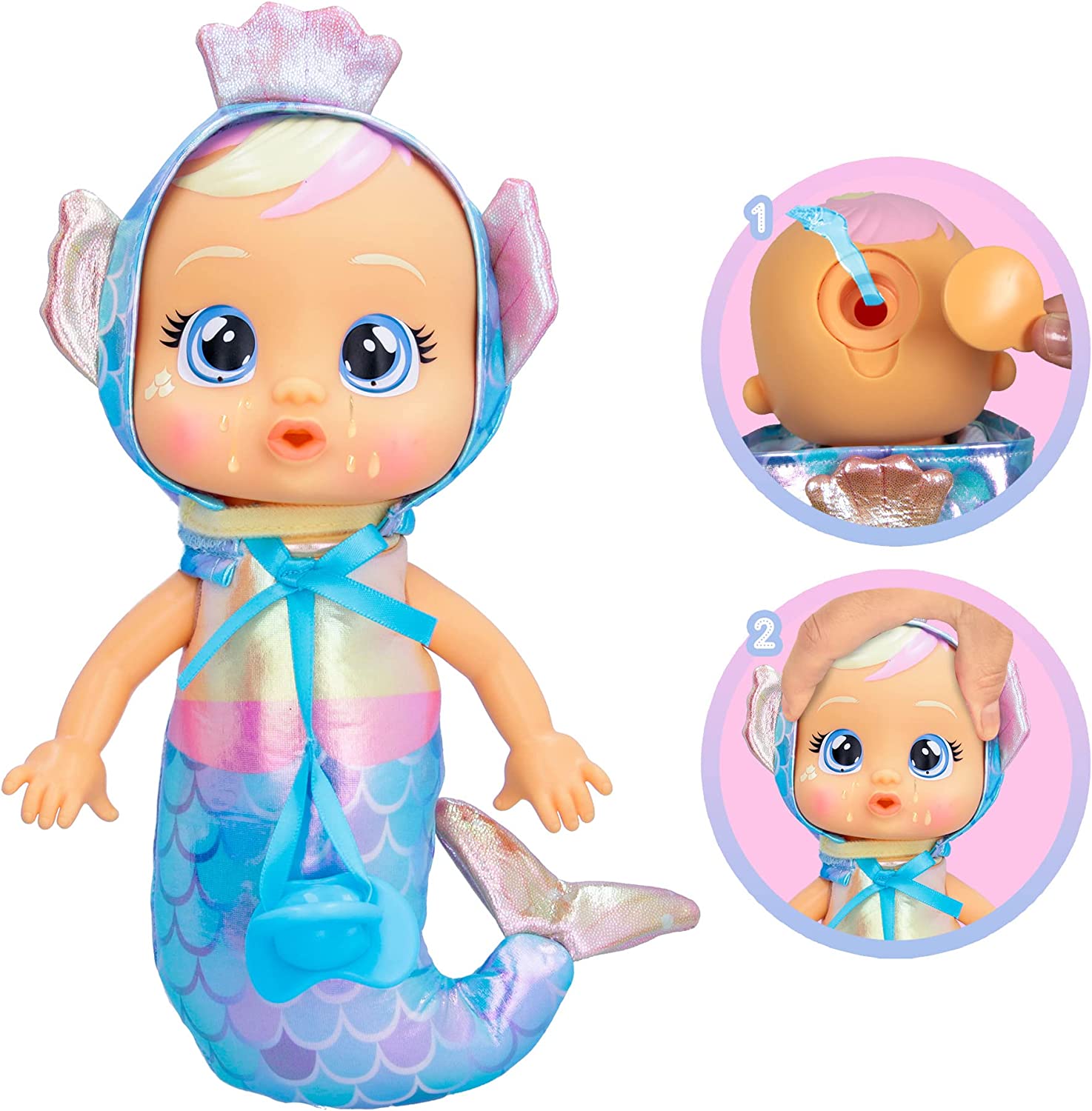 Hot! Cry Babies Tiny Cuddles Mermaids Doll - Giselle