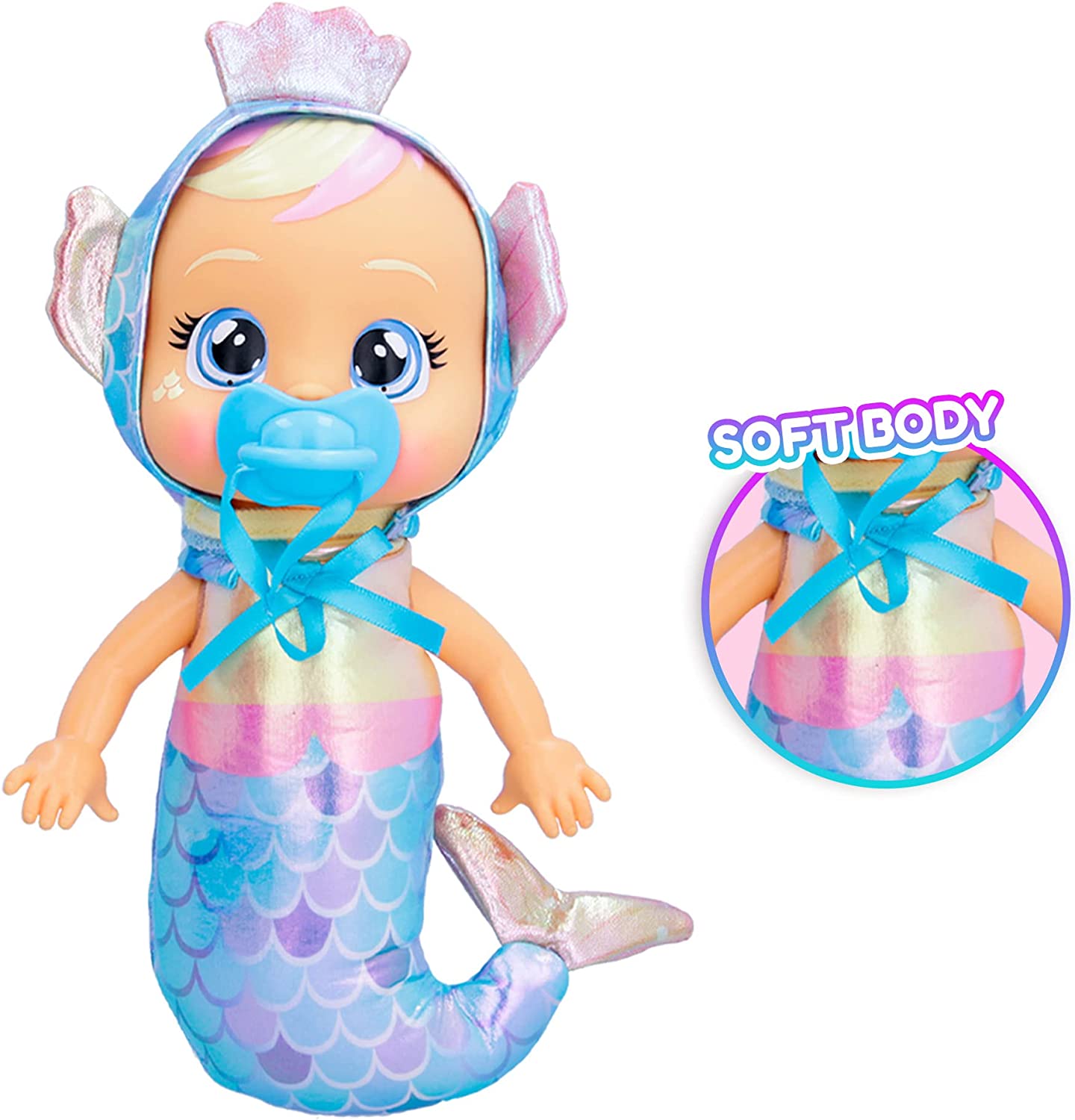 Hot! Cry Babies Tiny Cuddles Mermaids Doll - Giselle