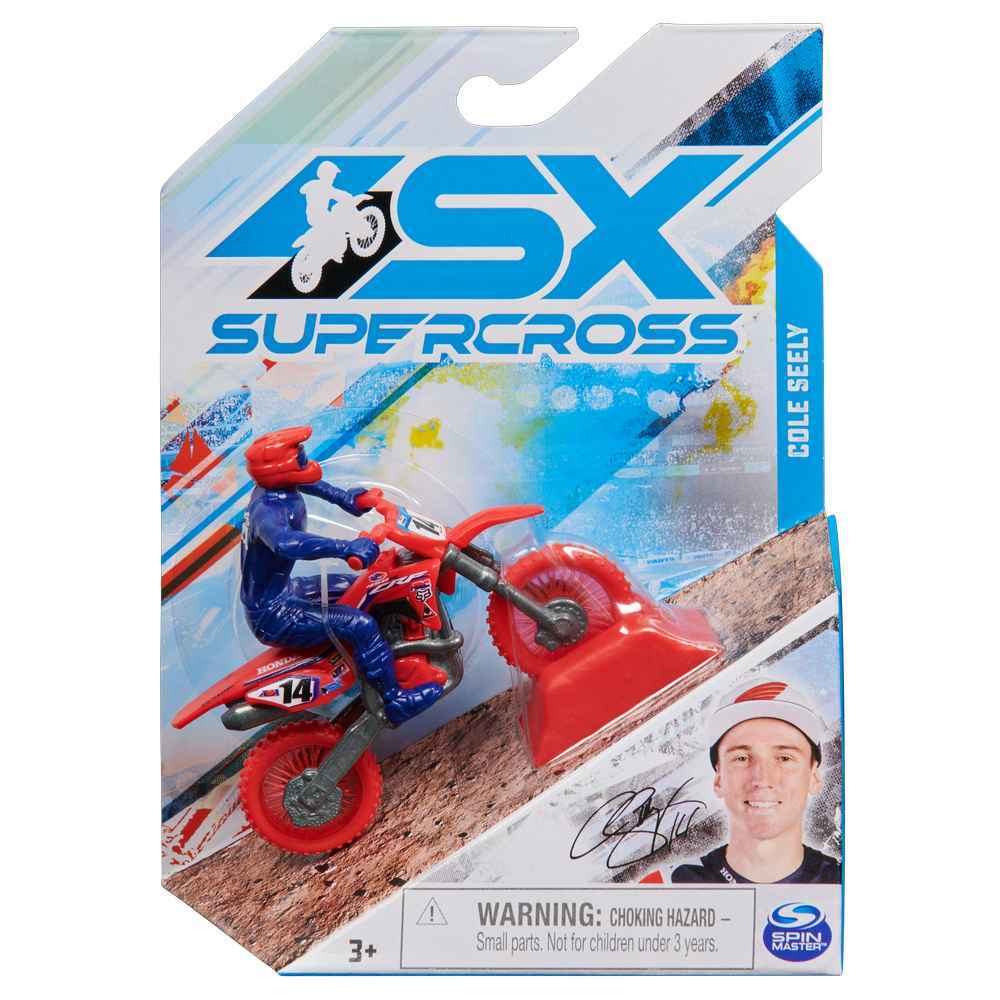 Hot Sale! 1:24 Scale Die - Cast SX Supercross Motorcycle with Cole Seely Figure and Stand