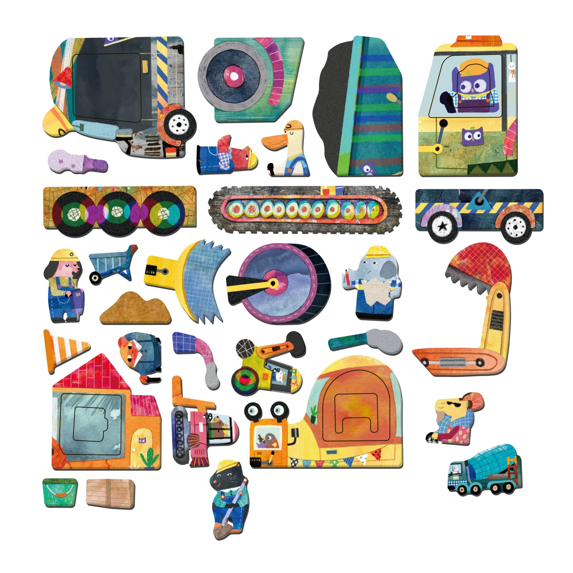MierEdu Educational Magnetic Puzzle Box with Truck Themed Pieces